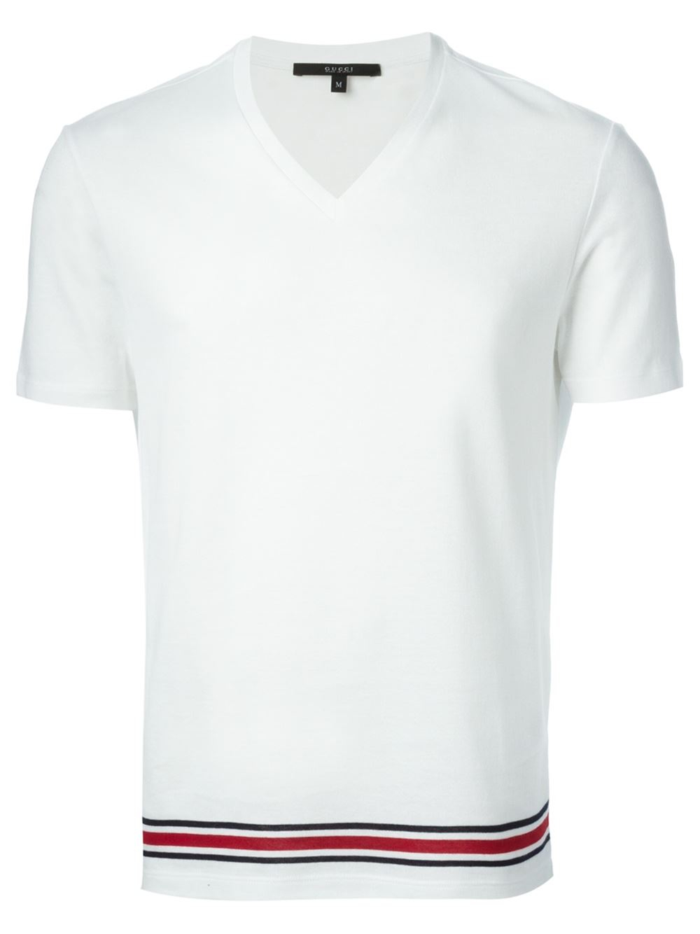 skandale Samarbejdsvillig Medicin Gucci V-Neck T-Shirt in White for Men | Lyst