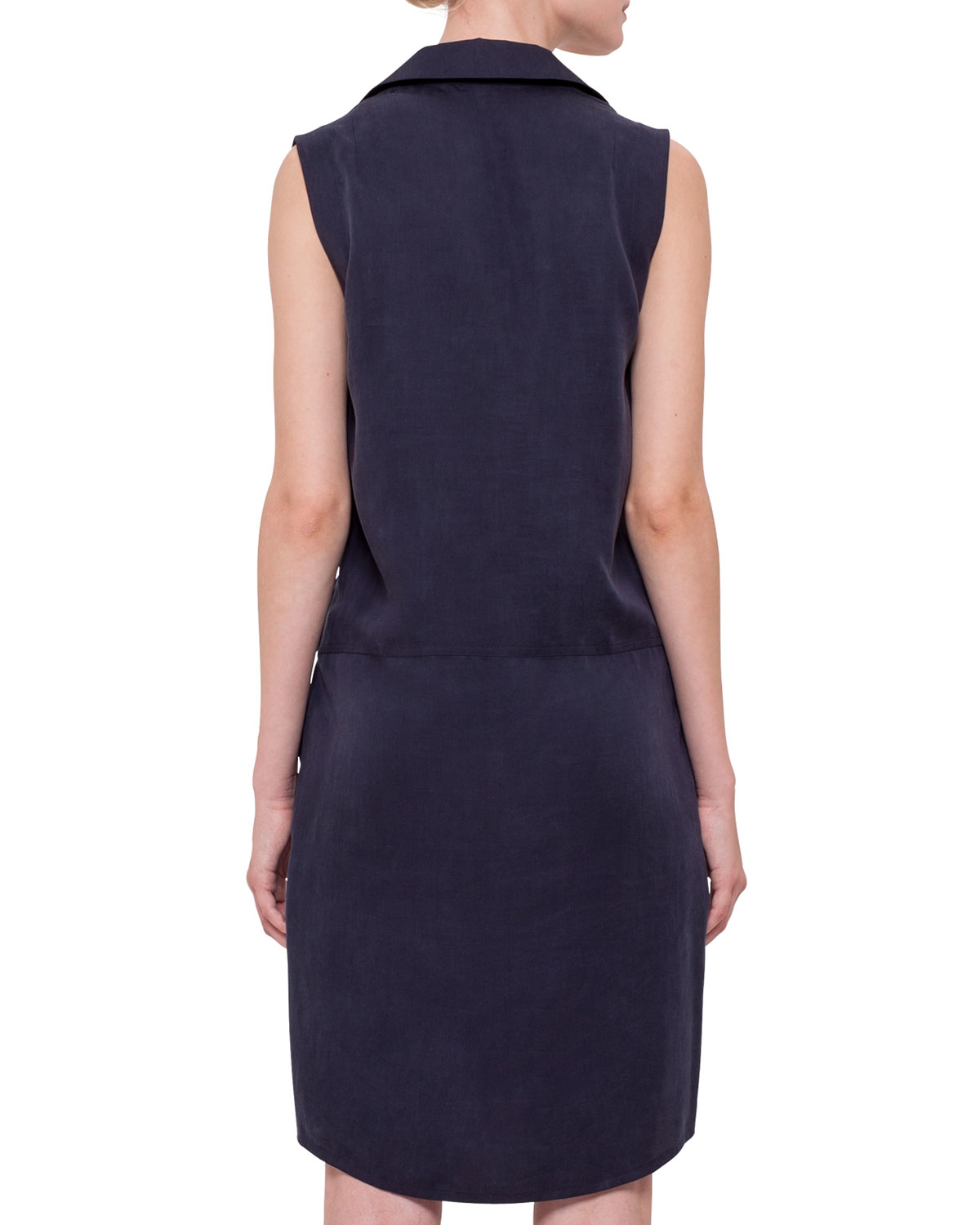 akris punto navy sleeveless polo shift dress blue product 0 776993003 normal