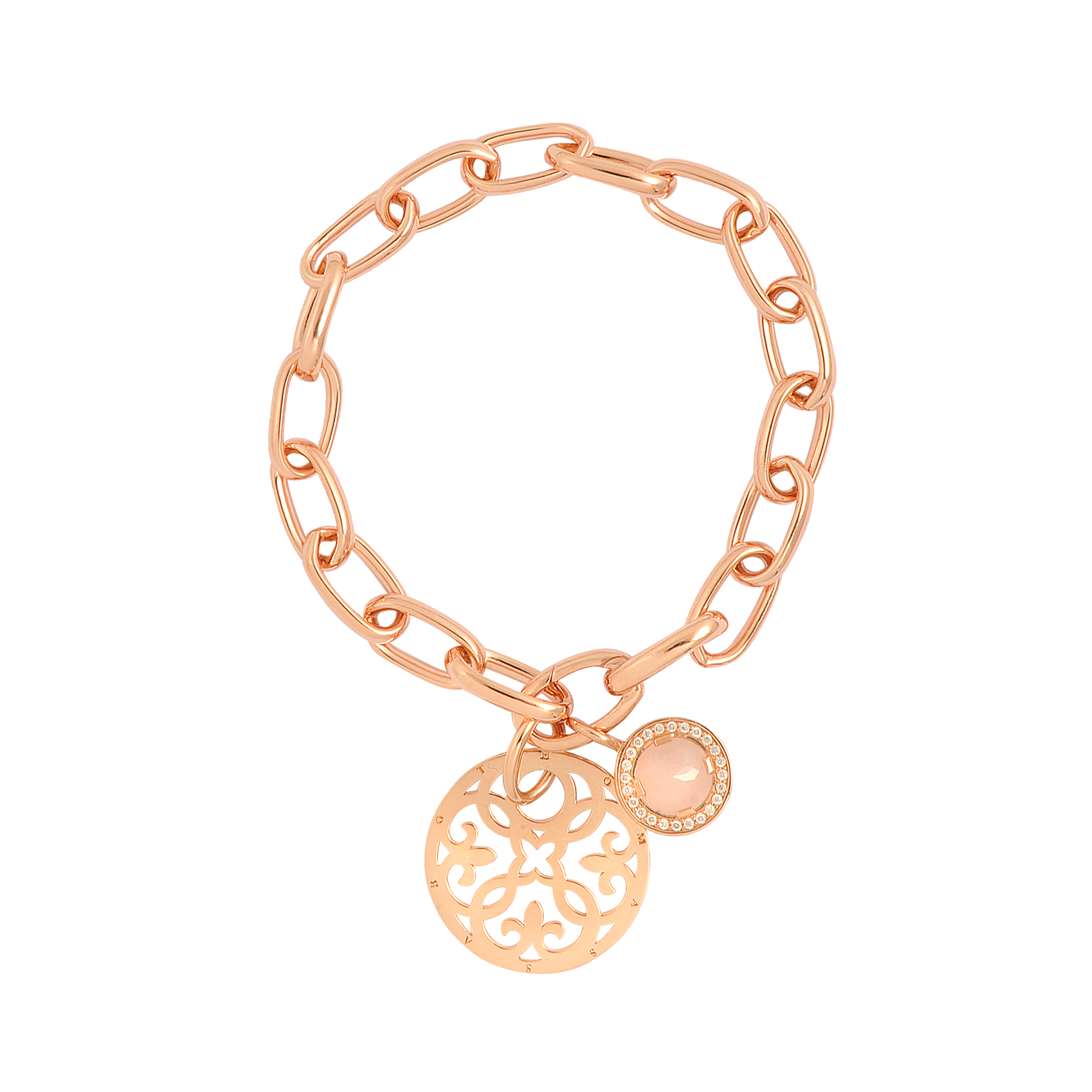 Thomas sabo Rose Gold Charm Bracelet in Pink | Lyst