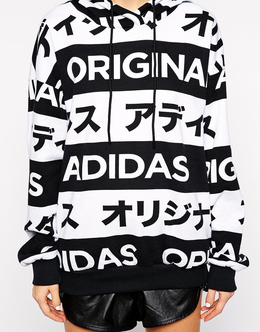 adidas typo hoodie