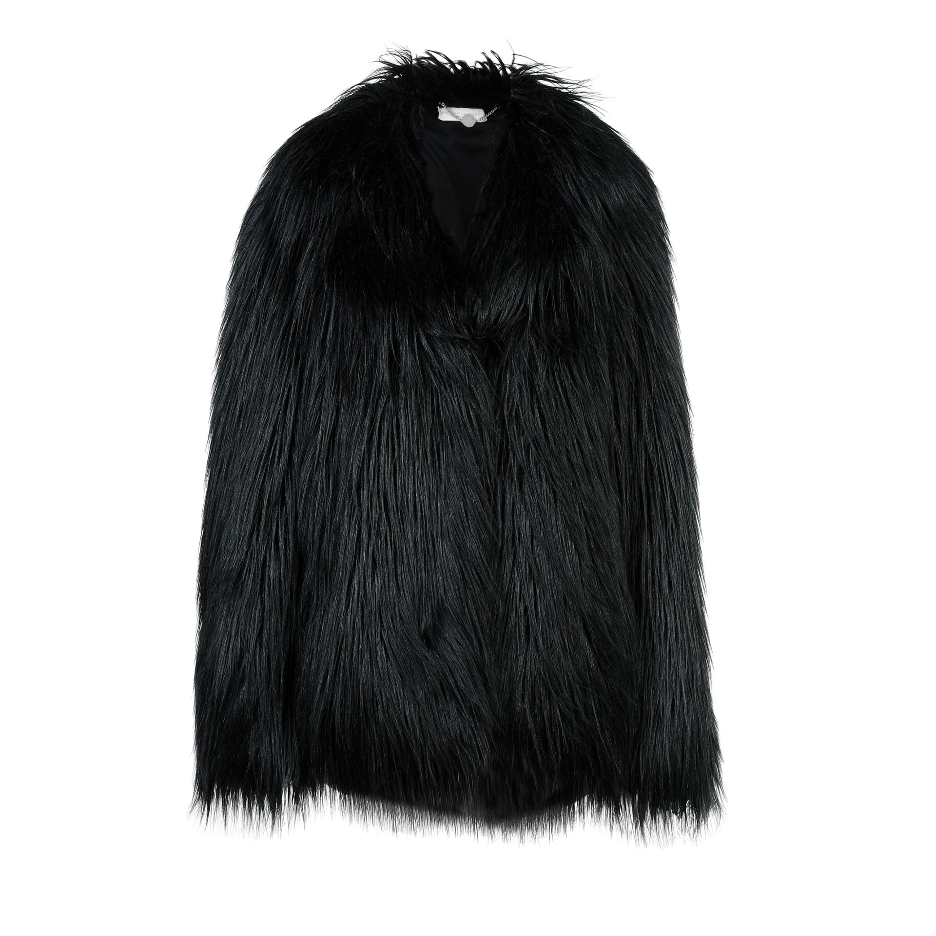 Lyst - Stella Mccartney Faux-fur Short Coat in Black