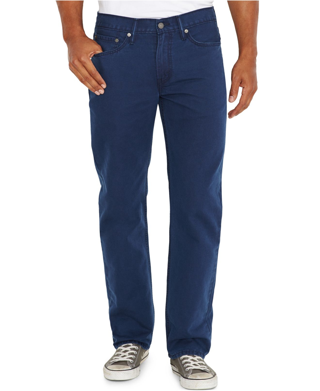 Levi's 514 Straight Fit Padox Canvas Twill Pants in Blue for Men | Lyst