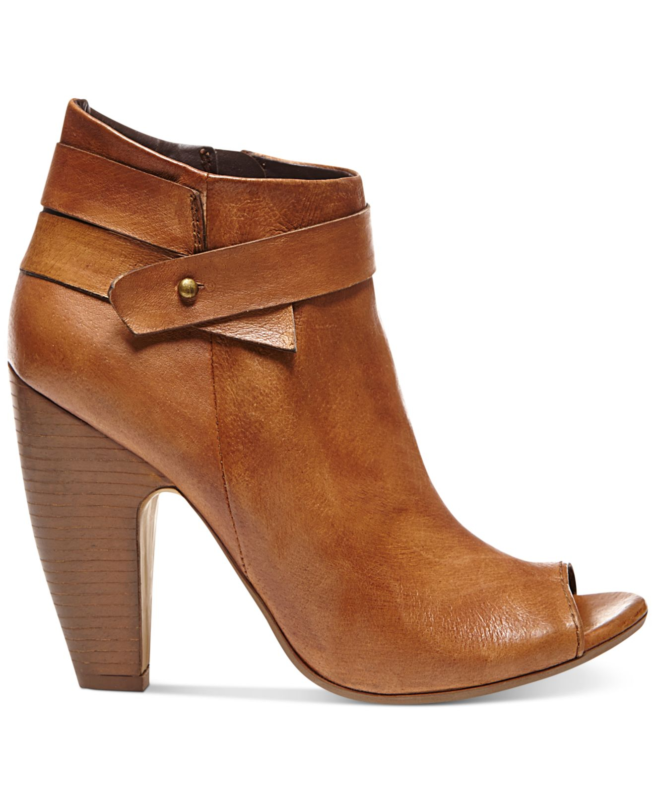 steve madden peep toe booties suede