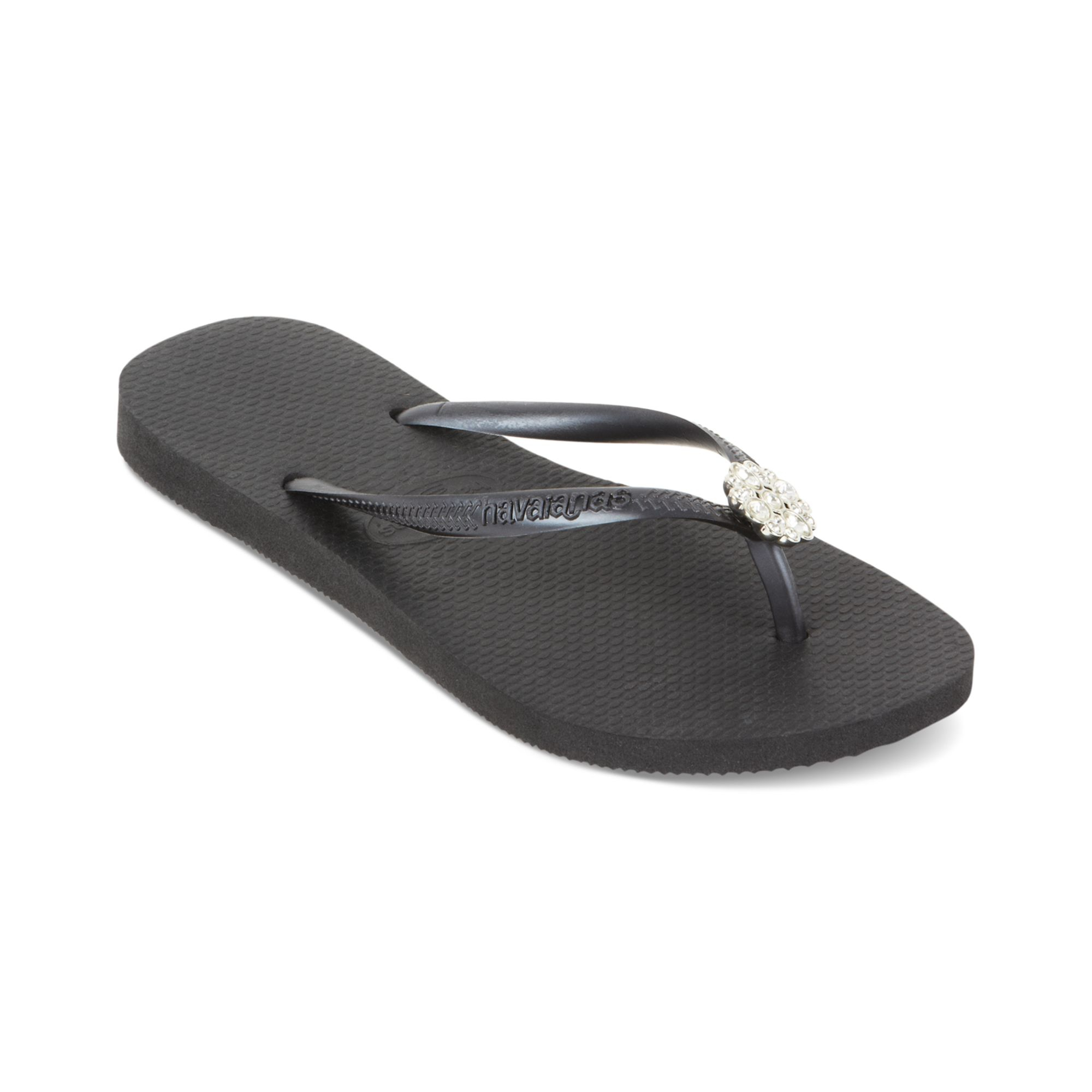 Havaianas Slim Crystal Flip Flops in Pink | Lyst