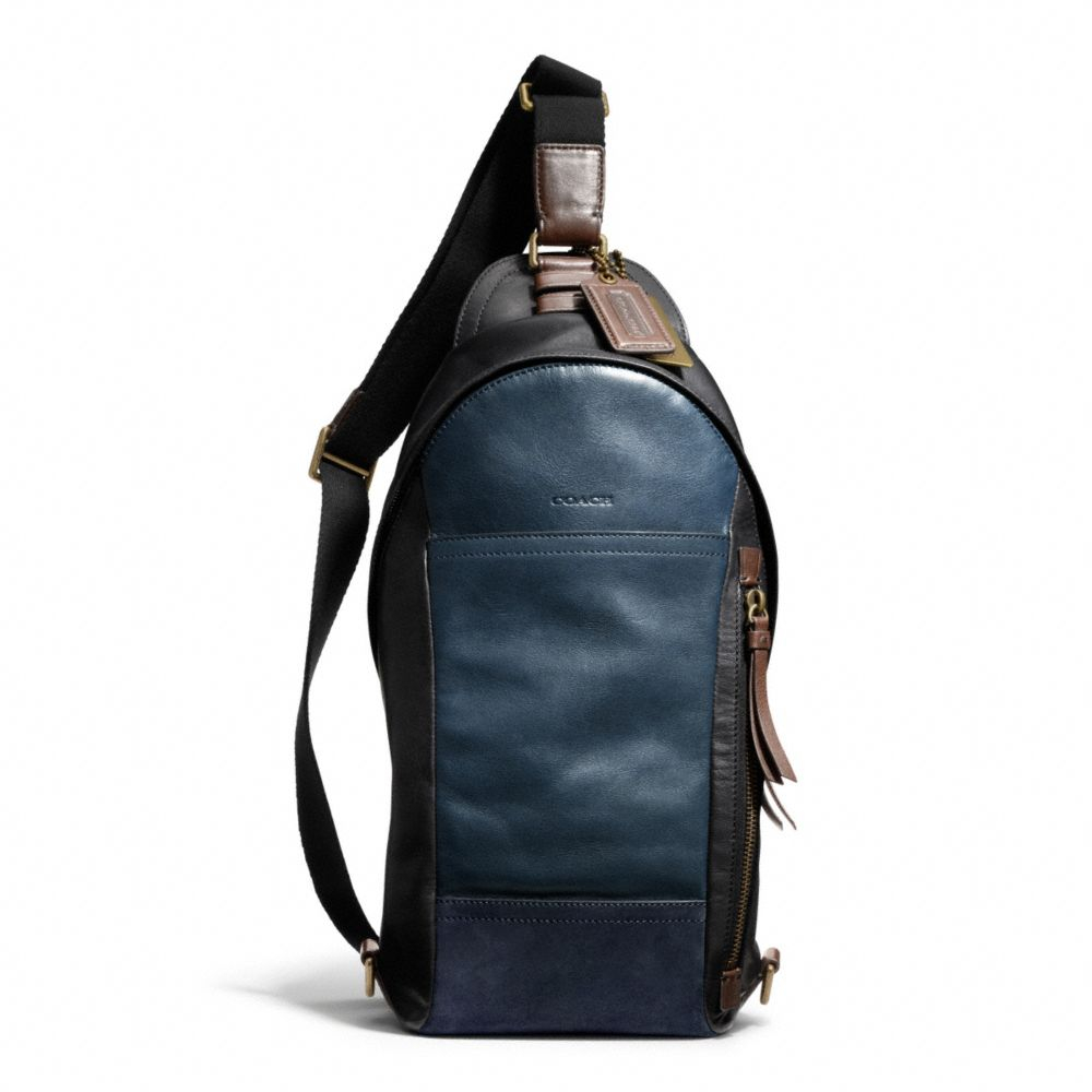 COACH Bleecker Convertible Sling Pack in Colorblock Leather in Blue for Men - Lyst