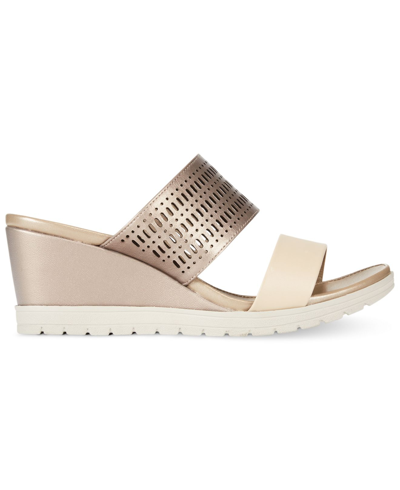 Easy Spirit Hagen Platform Wedge Sandals in Gold Combo (Metallic) Lyst