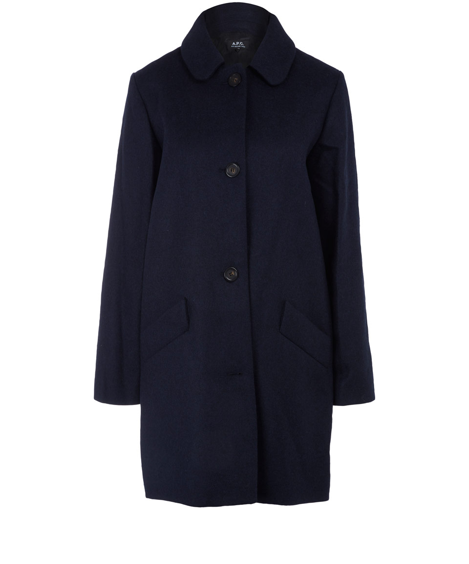 peter pan collar wool coat