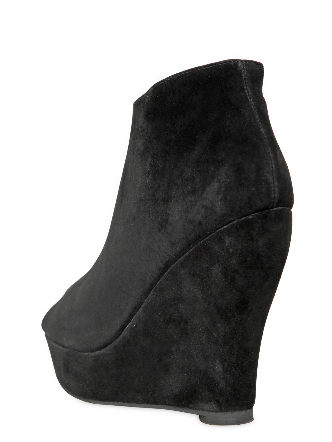open toe wedge ankle boots