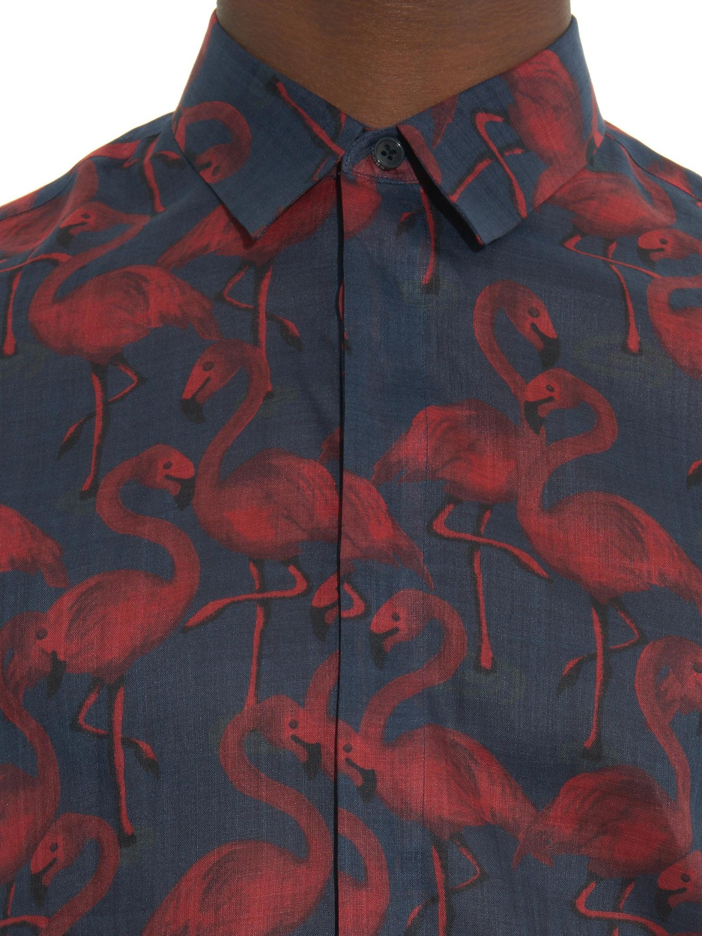 flamingo print shirt mens