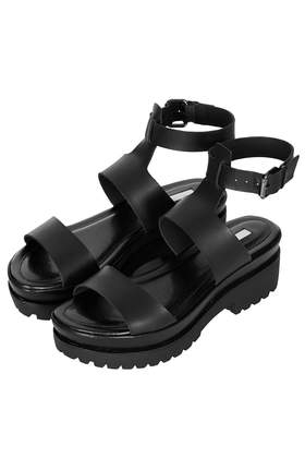 TOPSHOP Fernando Chunky Sandals in Black - Lyst