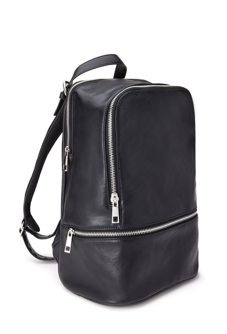Lyst - Forever 21 Mini Faux Leather Backpack in Black
