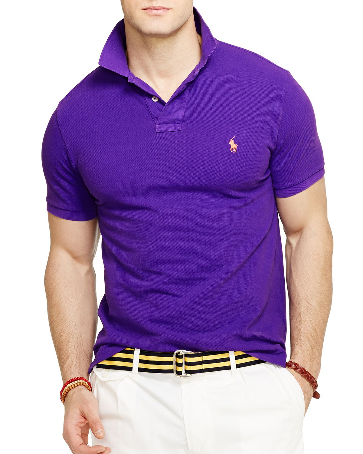 Ralph Lauren Polo Neon Mesh Polo Shirt - Classic Fit in Purple for Men ...