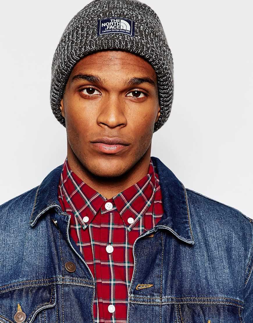 north face salty dog beanie grey