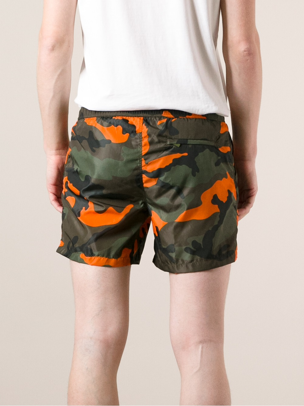 valentino camo swim shorts