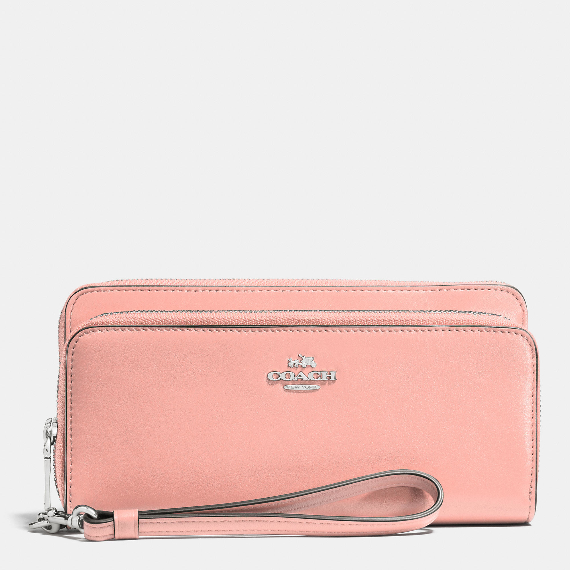 double zip accordion wallet