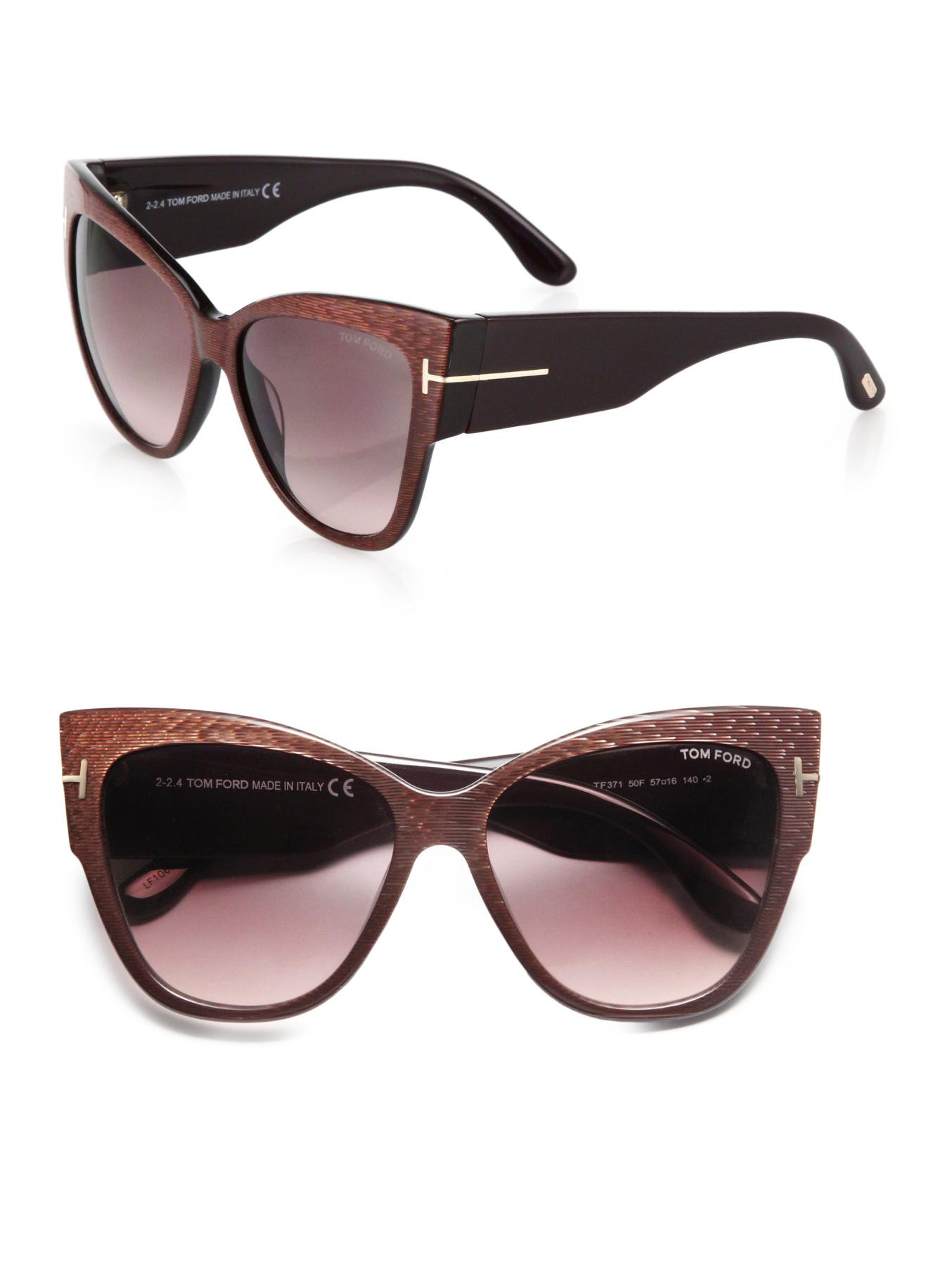 Tom Ford Anoushka 57mm Cats Eye Sunglasses In Brown Lyst 