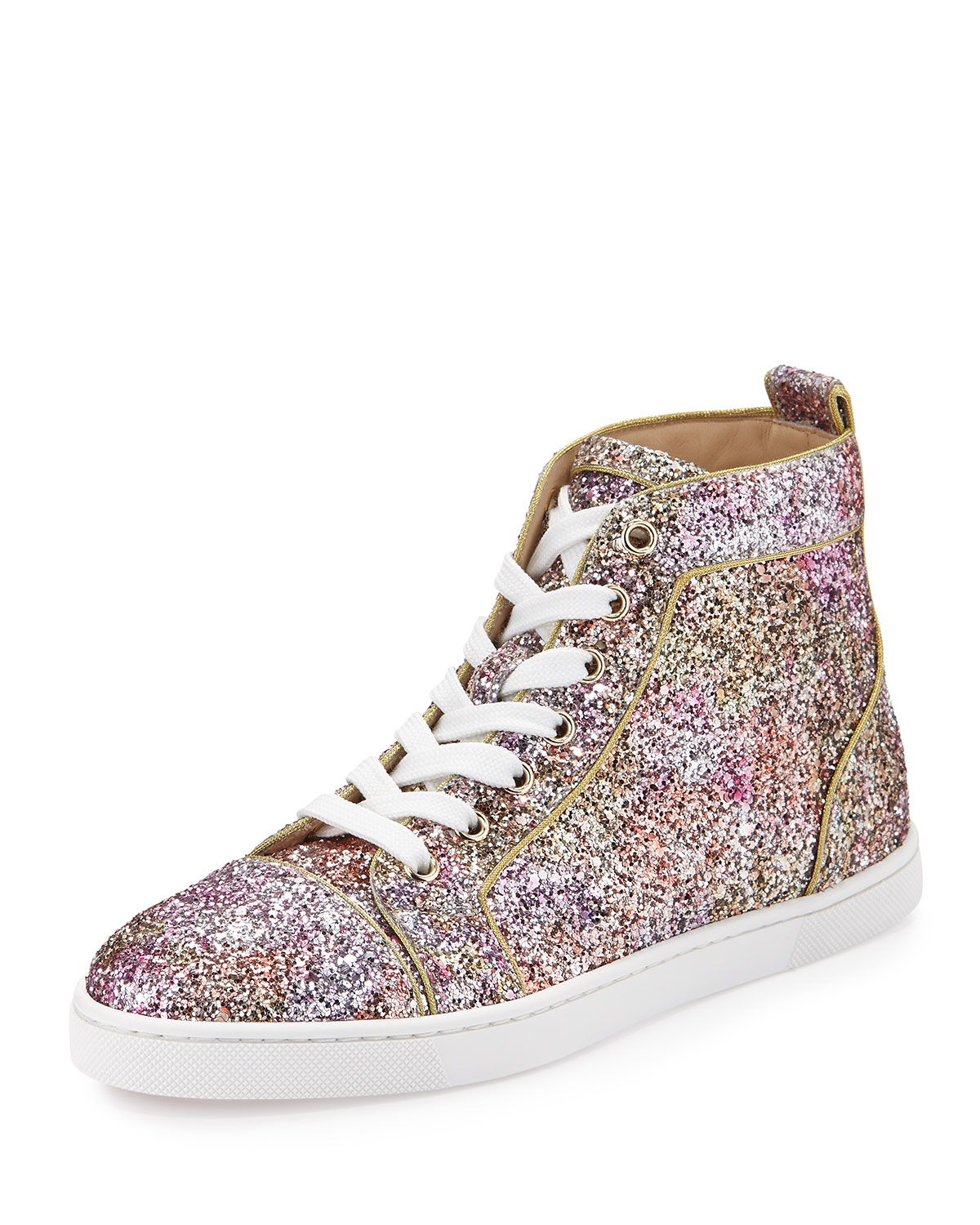 sparkly red bottom sneakers