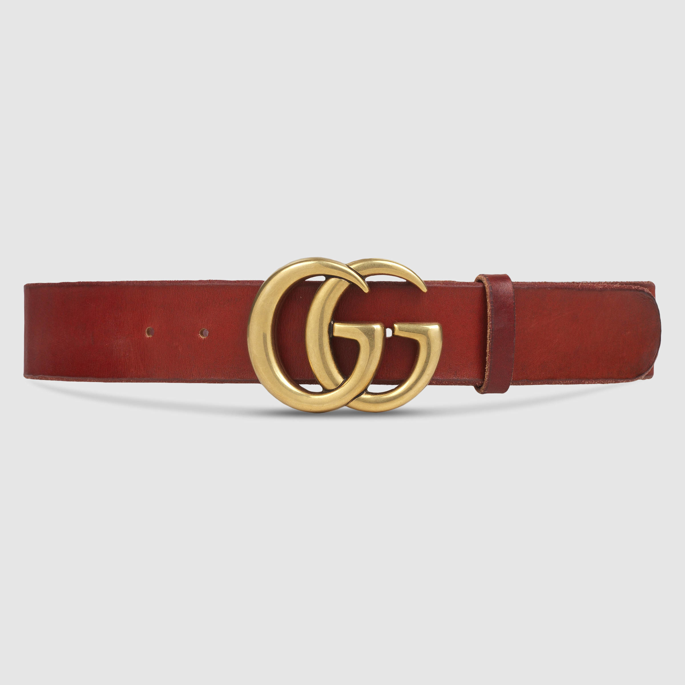 Gucci Leather Belt With Double G Buckle 