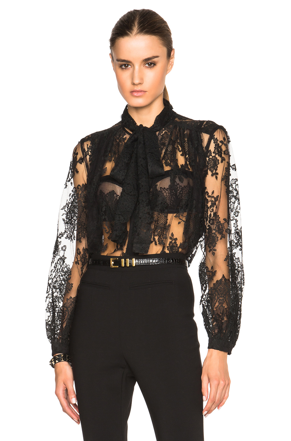 Zimmermann Rhythm Lace Bow Tie Top in 