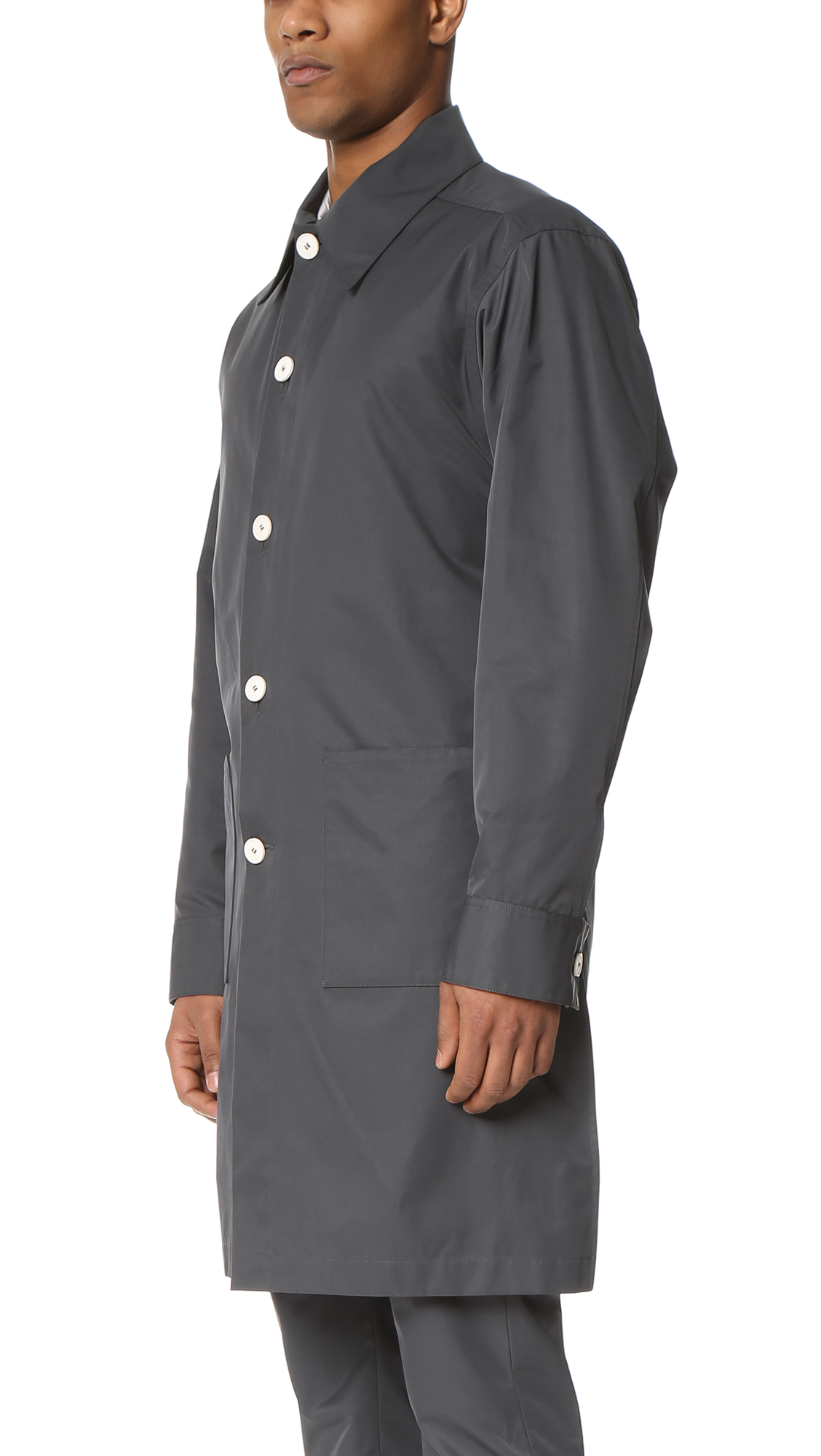 Marni Cotton Technical Poplin Lab Coat in Grey (Gray) for Men Lyst