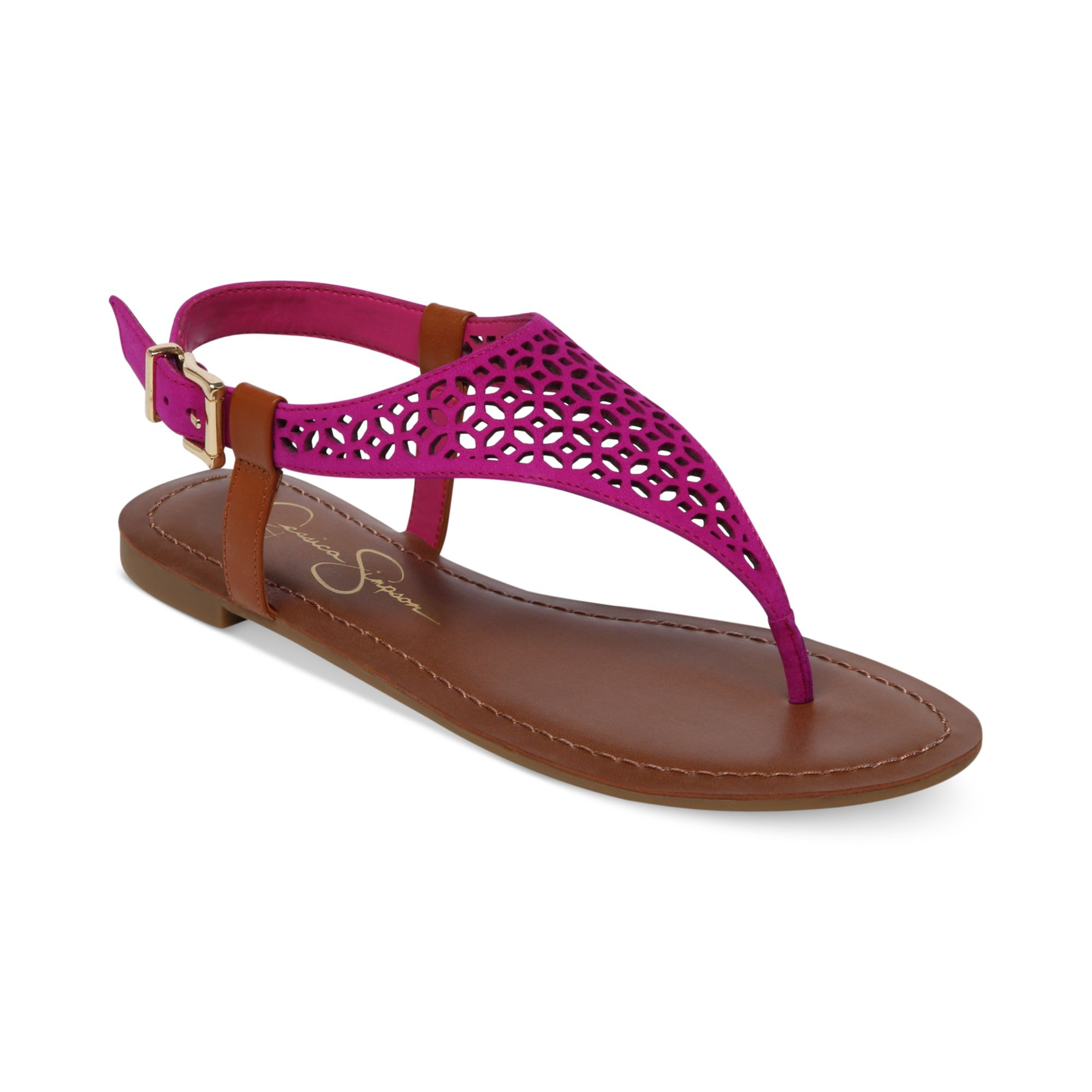 purple thong sandals