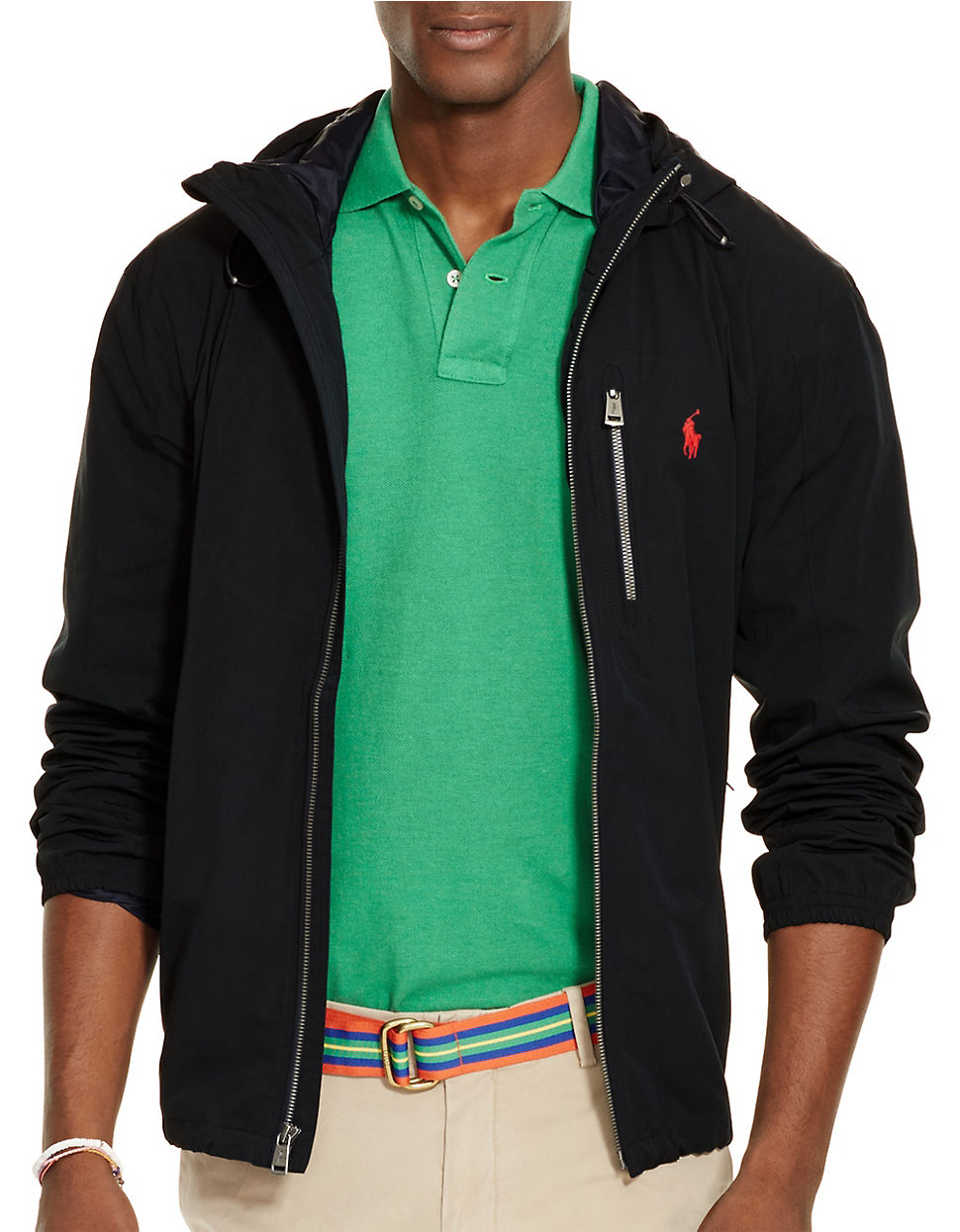 Polo Ralph Lauren Hooded Anorak Jacket in Black for Men - Lyst