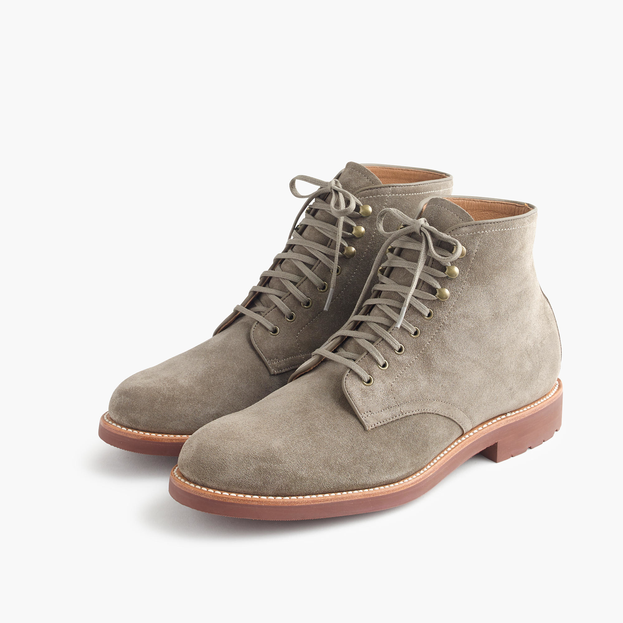 J.crew Kenton Suede Plaintoe Boots in Gray for Men Lyst