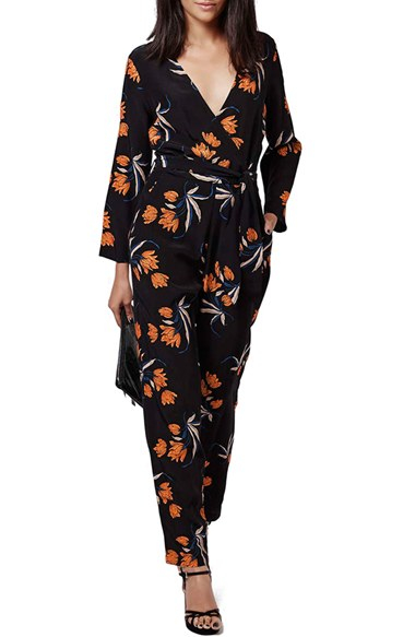 topshop floral jumpsuit