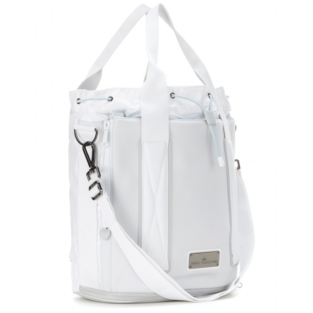 adidas Stella McCartney Tennis Drawstring Bag in White | Lyst