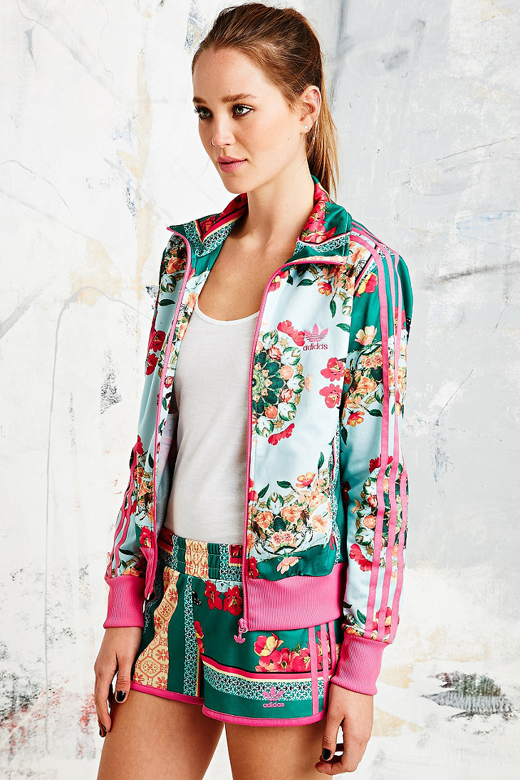 adidas floral bomber jacket womens