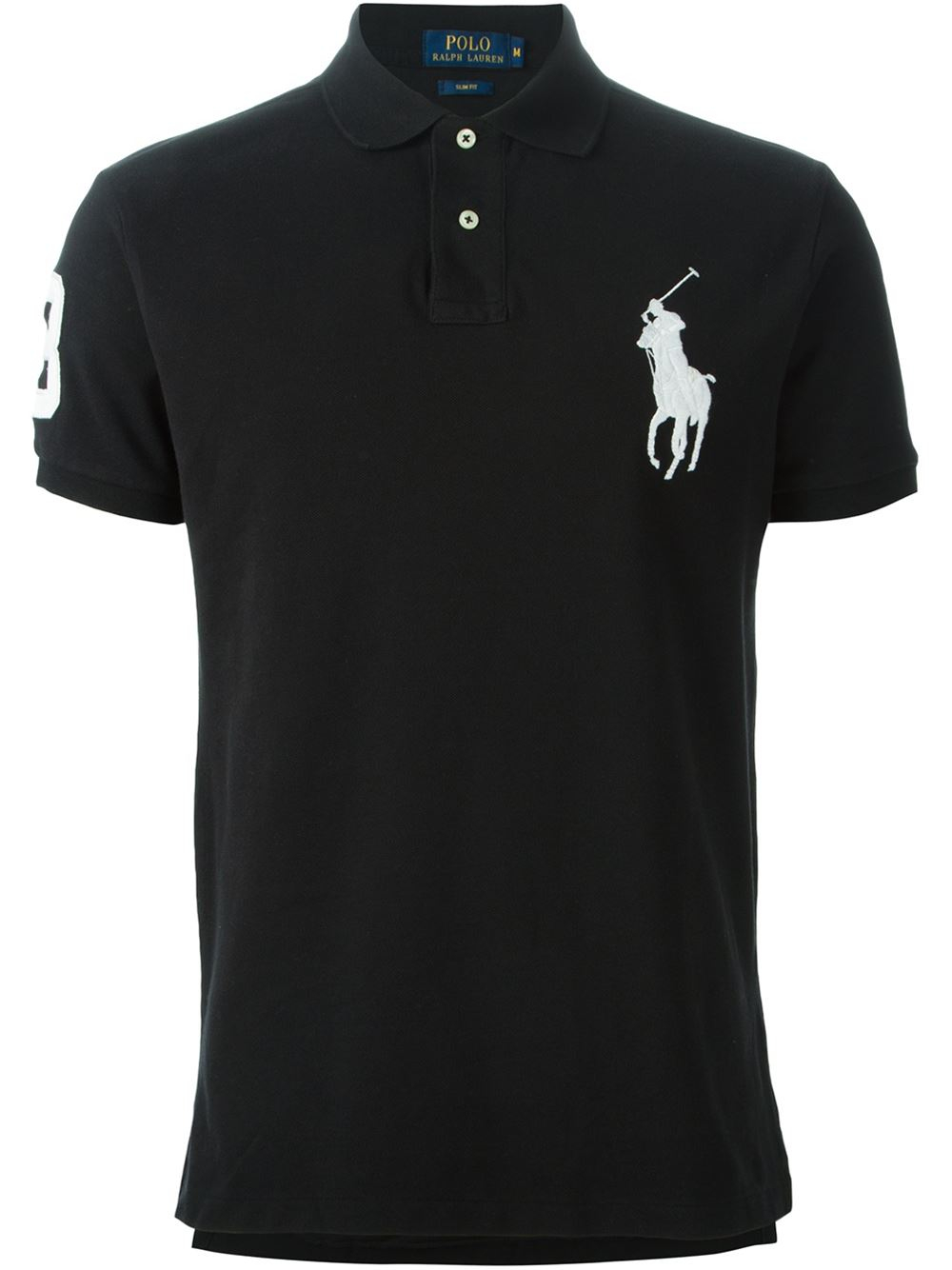 Lyst - Polo Ralph Lauren Logo Embroidered Polo Shirt in Black for Men
