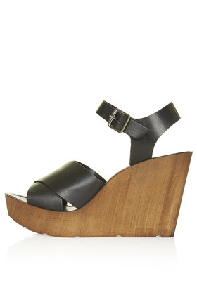 topshop black wedges