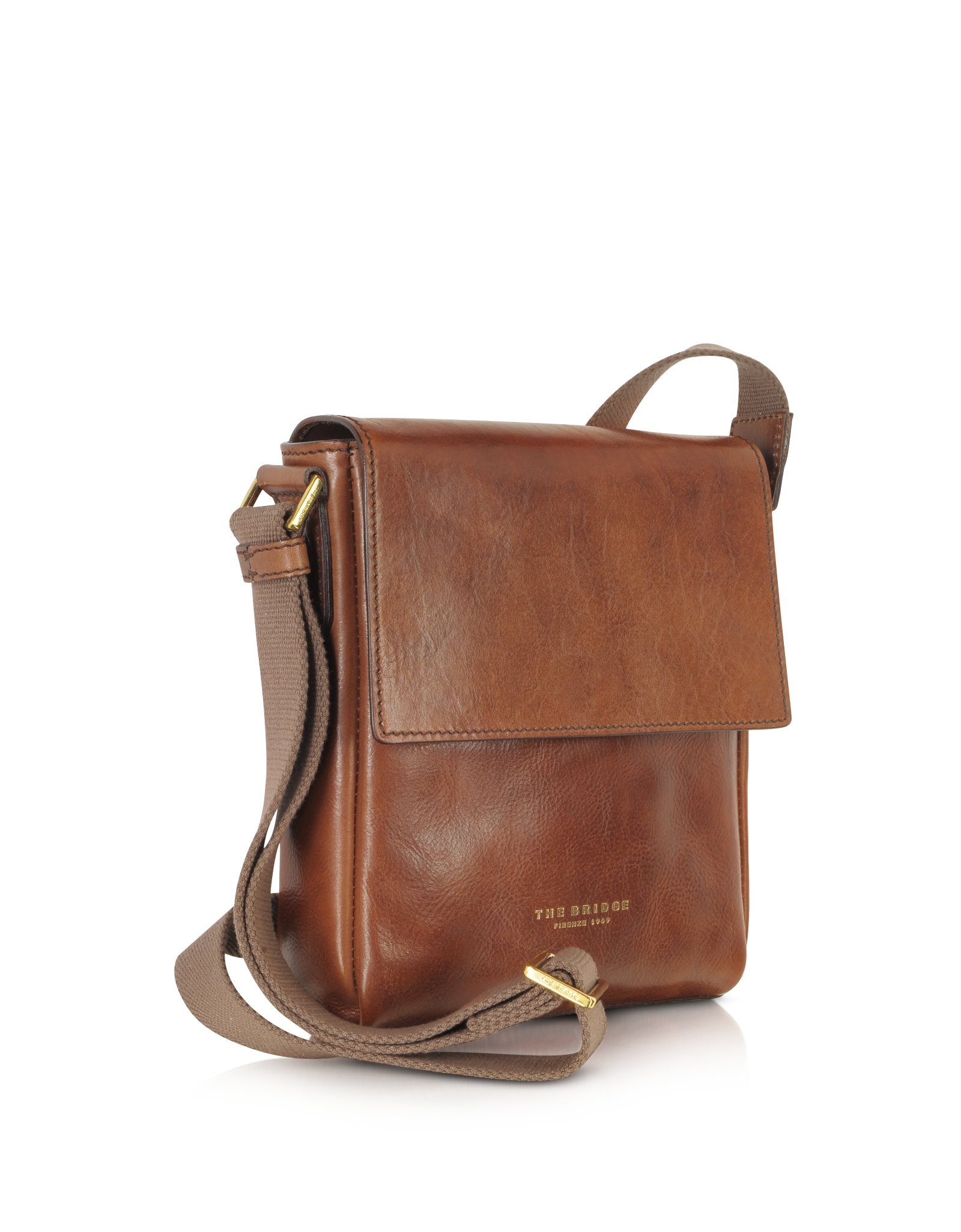 Lyst The Bridge Sfoderata Marrone Leather Men S Crossbody Bag In Gallery