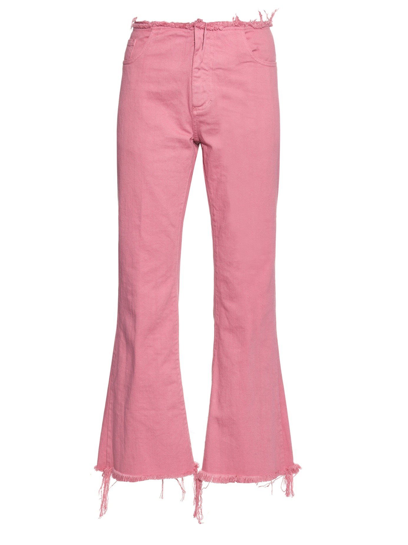 Lyst - Marques'almeida Capri Frayed-edge Flared Jeans in Pink