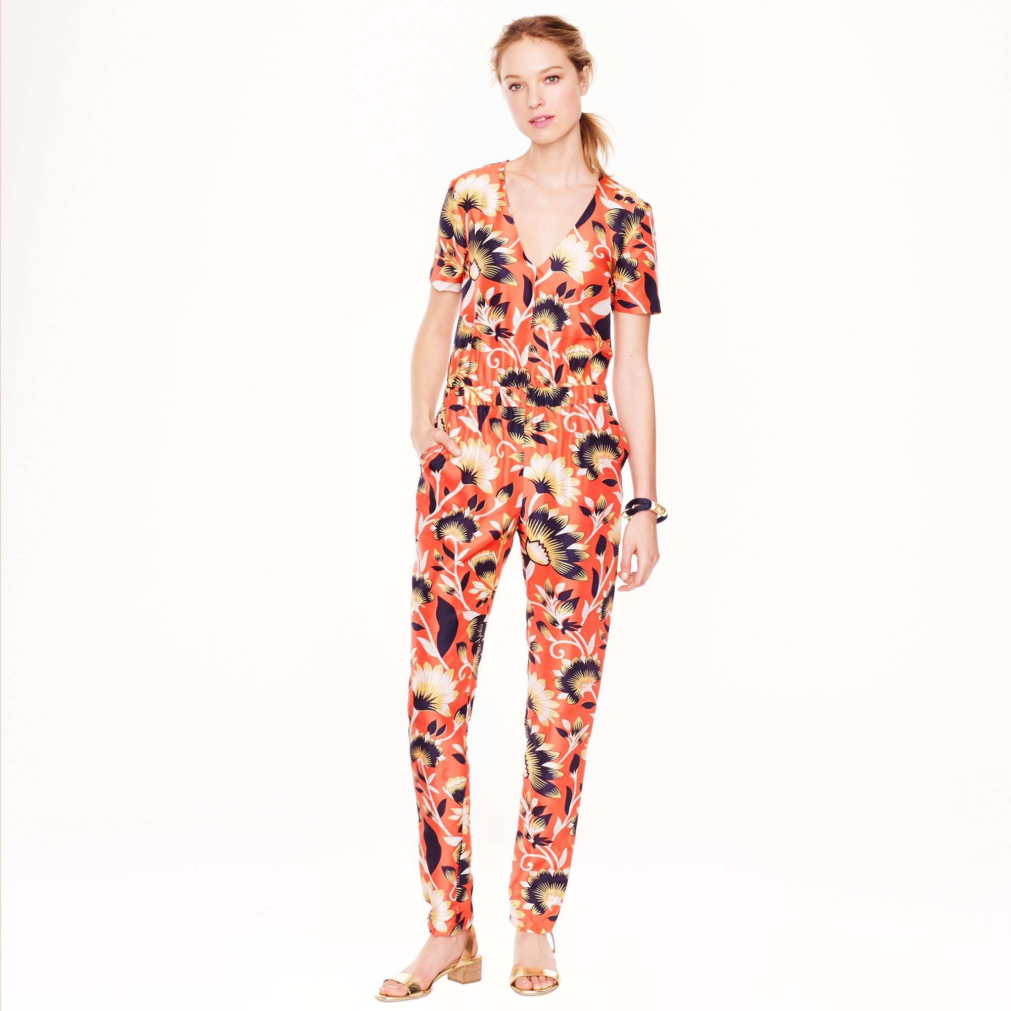 j crew pink jumpsuit