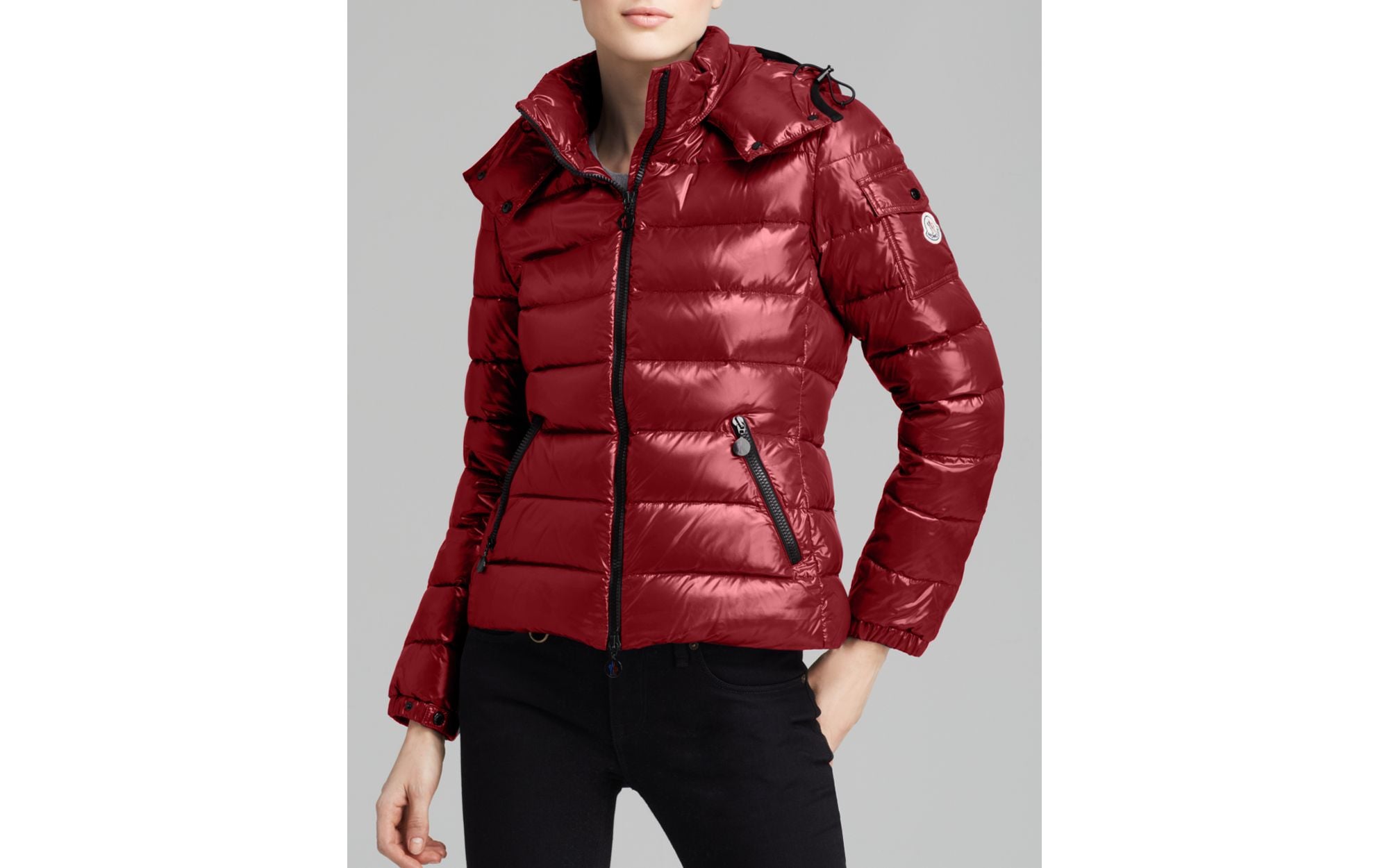 moncler red bady jacket