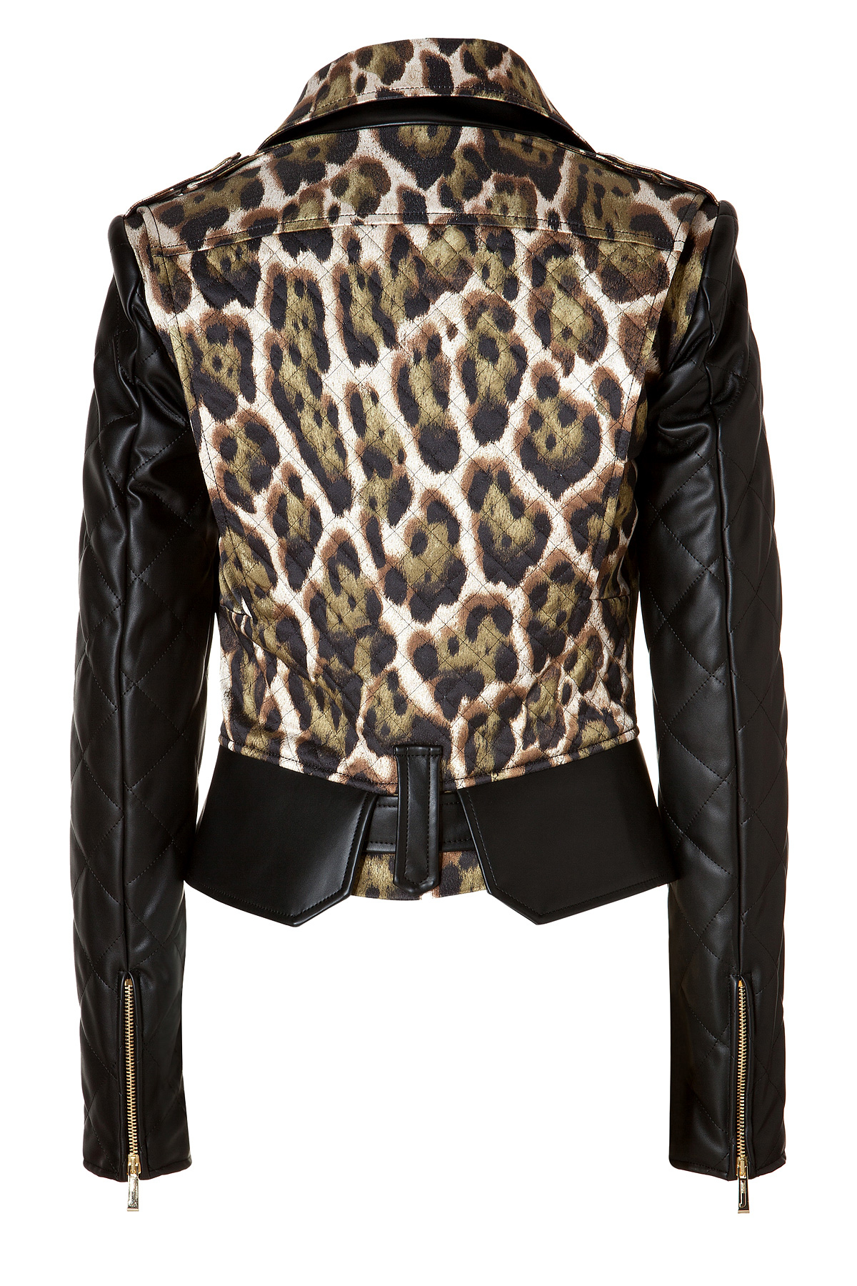 Lyst - Just Cavalli Faux Leather Animal Print Biker Jacket (1200 x 1800 Pixel)