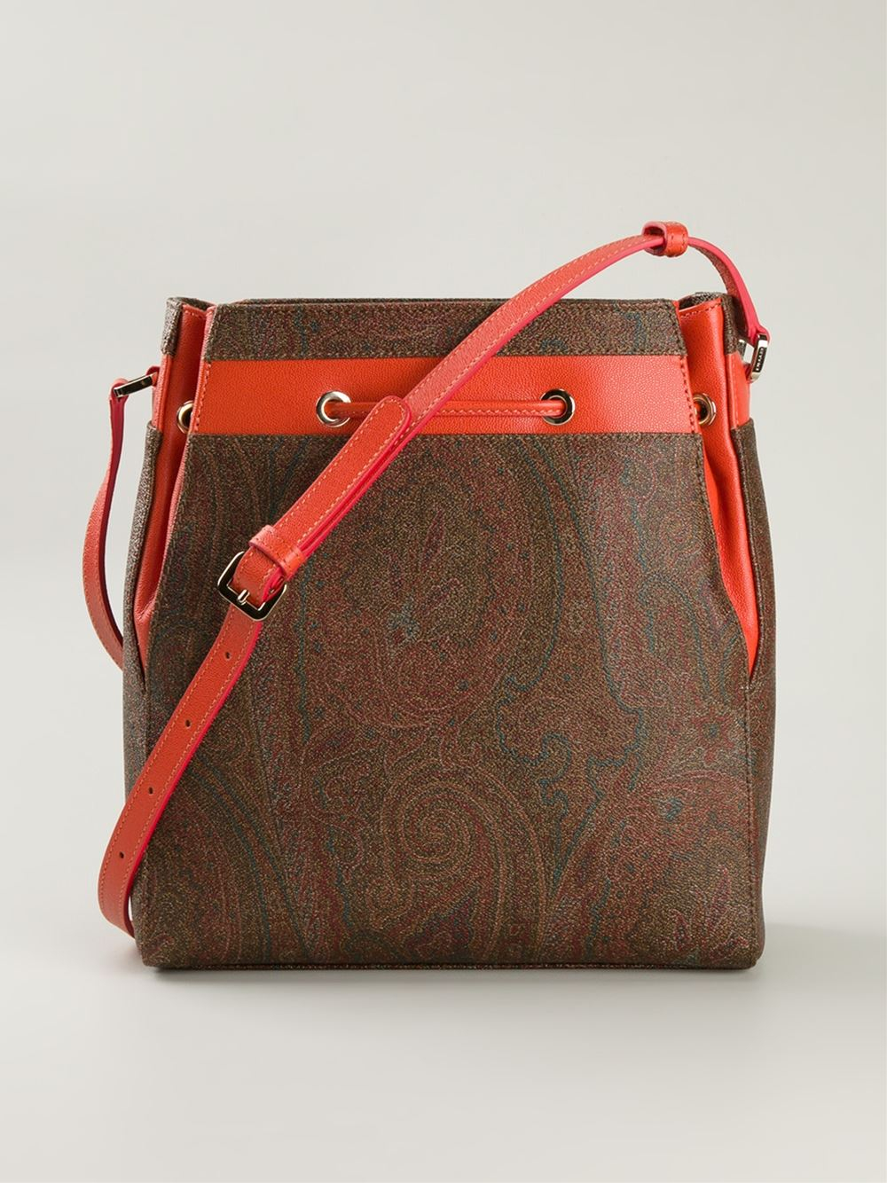 Etro Paisley-Print Leather Shoulder Bag - Lyst