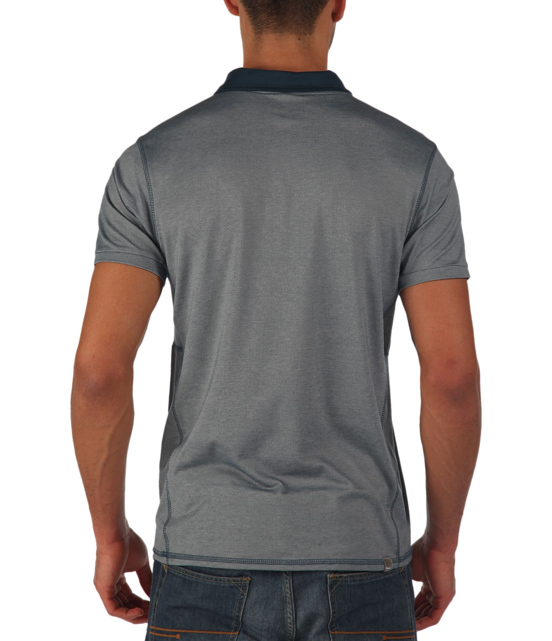 Bench Peater Plain Regular Fit Polo Shirt In Navy Blue For Men
