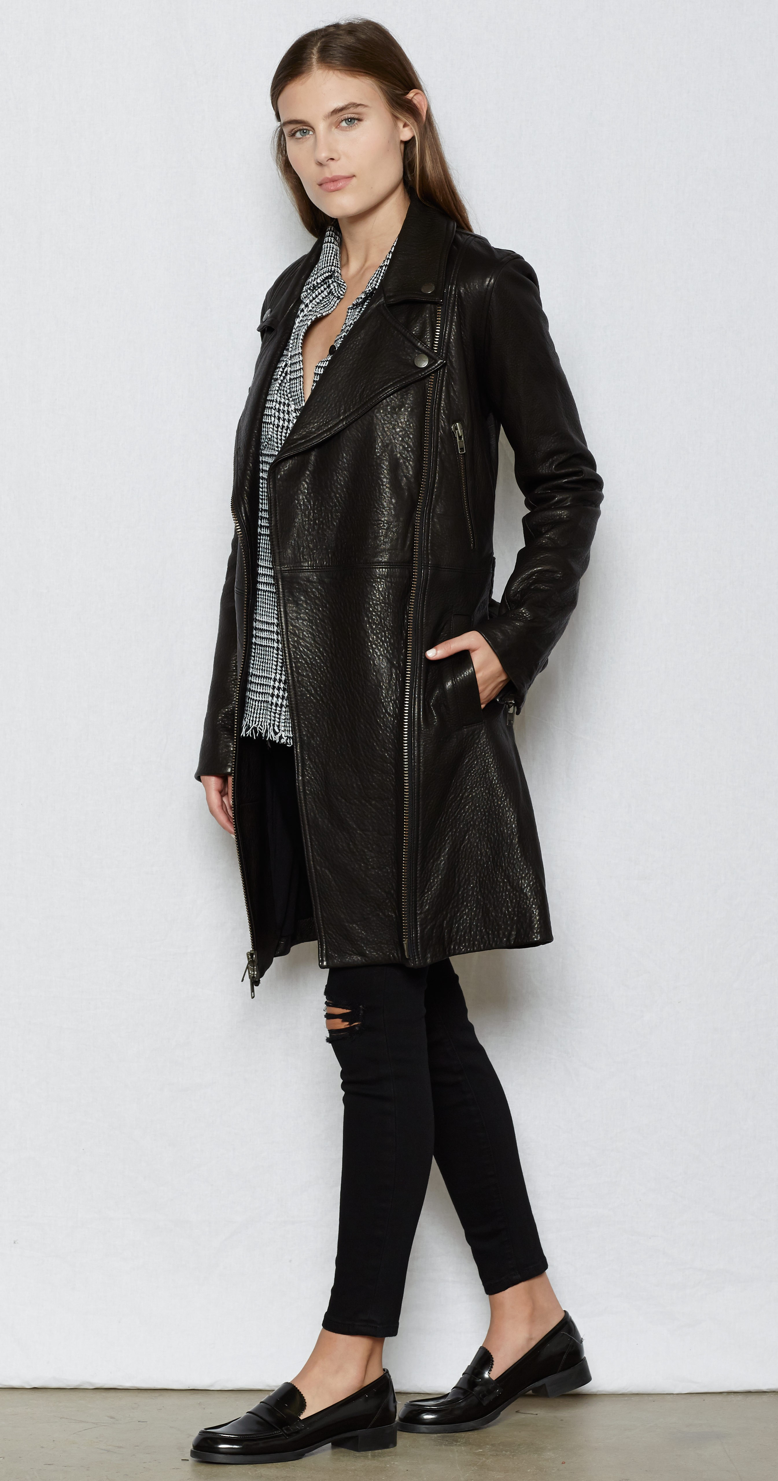moto trench coat