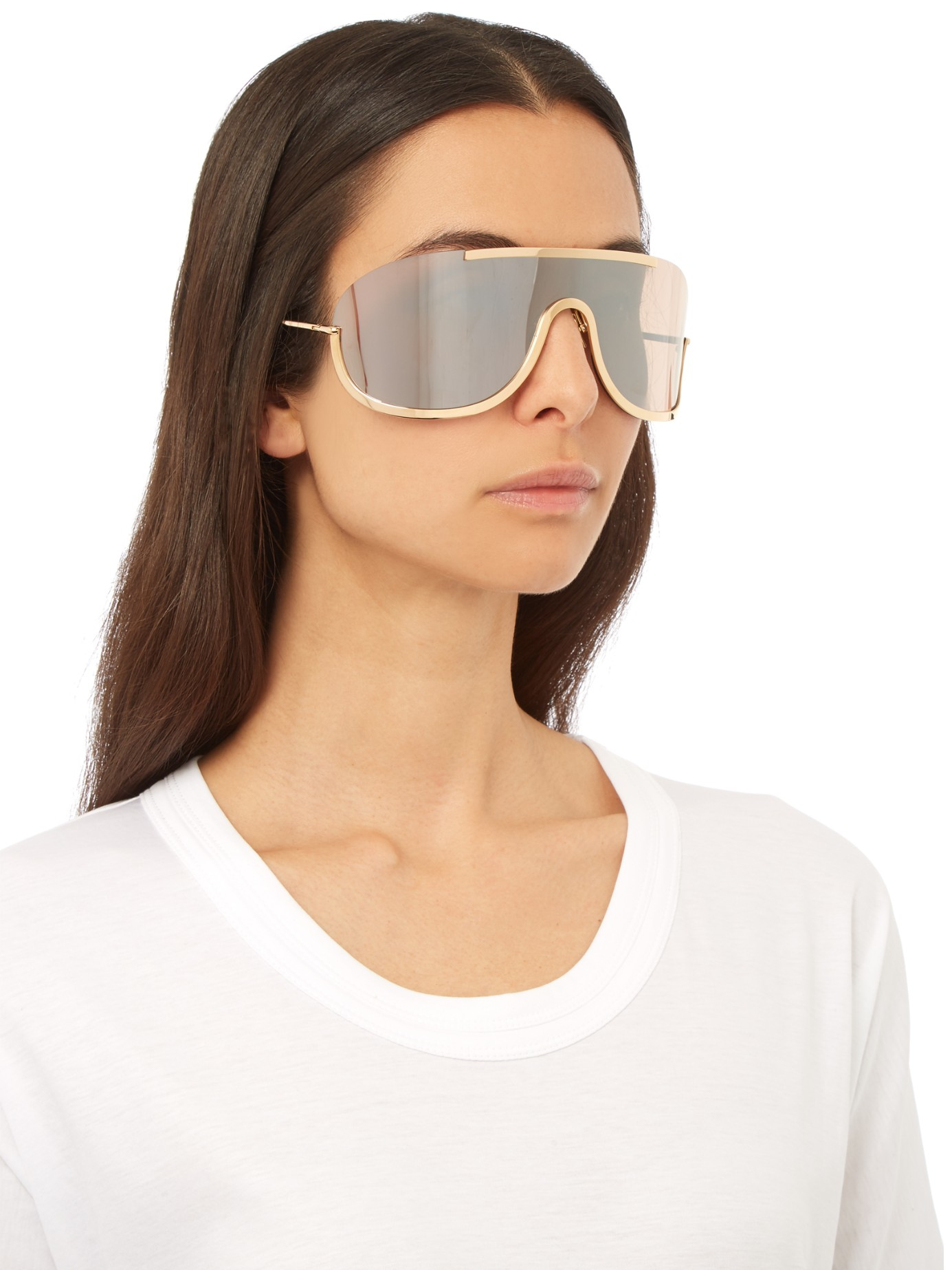 Acne Studios Mask Junior Sunglasses in Brown - Lyst