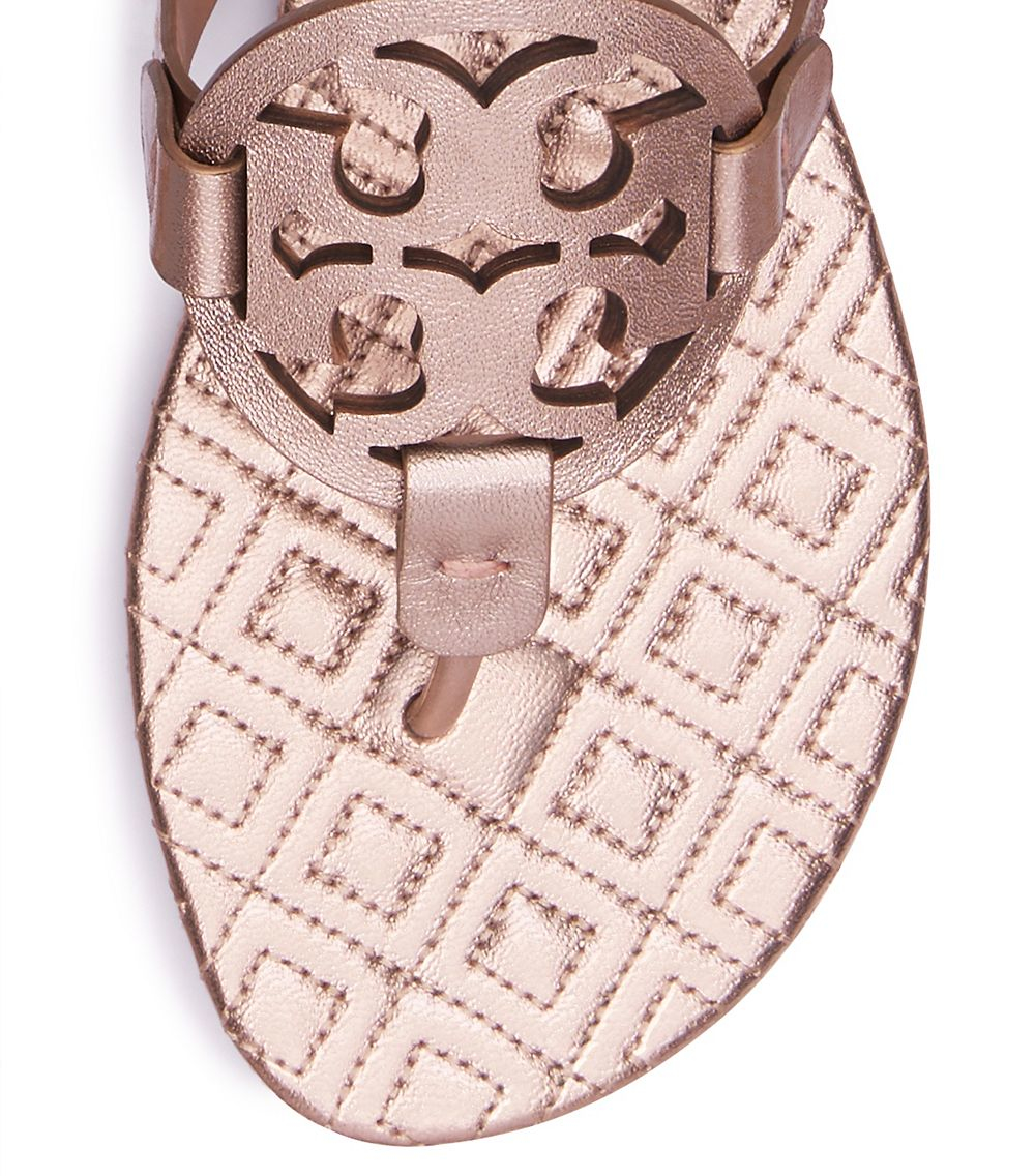 tory burch miller rose gold sandals