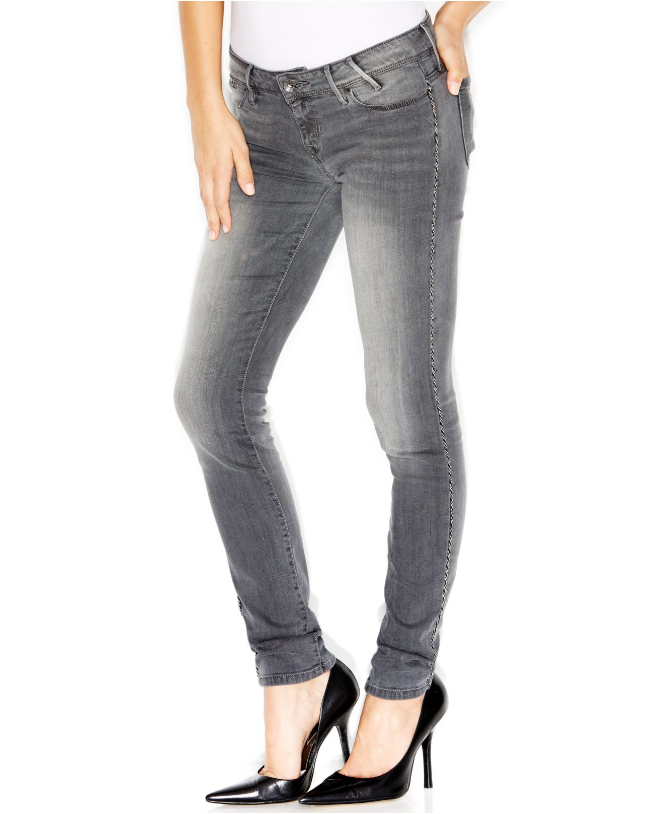 low rise stretch skinny jeans