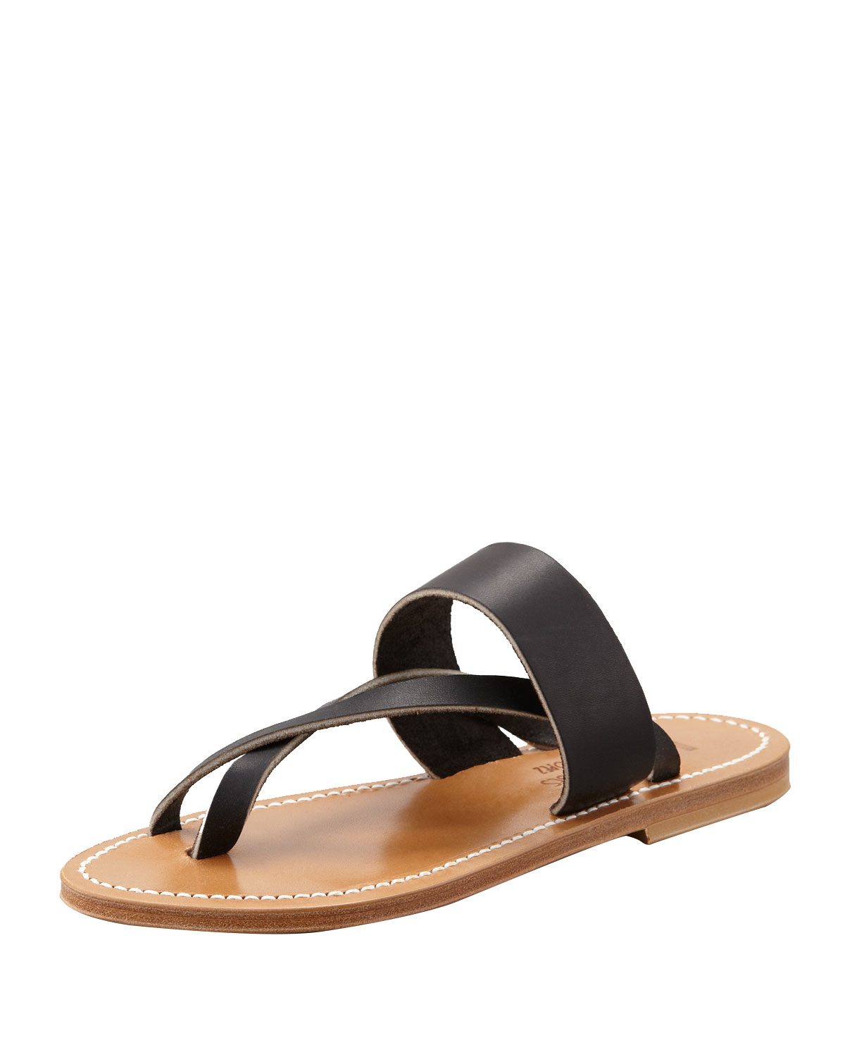 toe sandals lyst k jacques nehru crisscross toe ring flat sandal in toe sandals lyst k jacques nehru crisscross toe ring flat sandal in