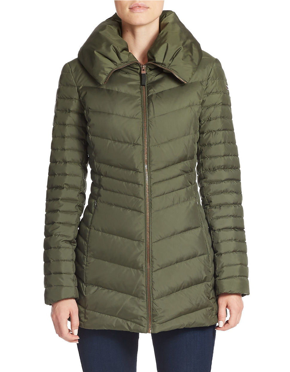 Marc New York Slim-fit Puffer Jacket in Olive (Green) - Lyst