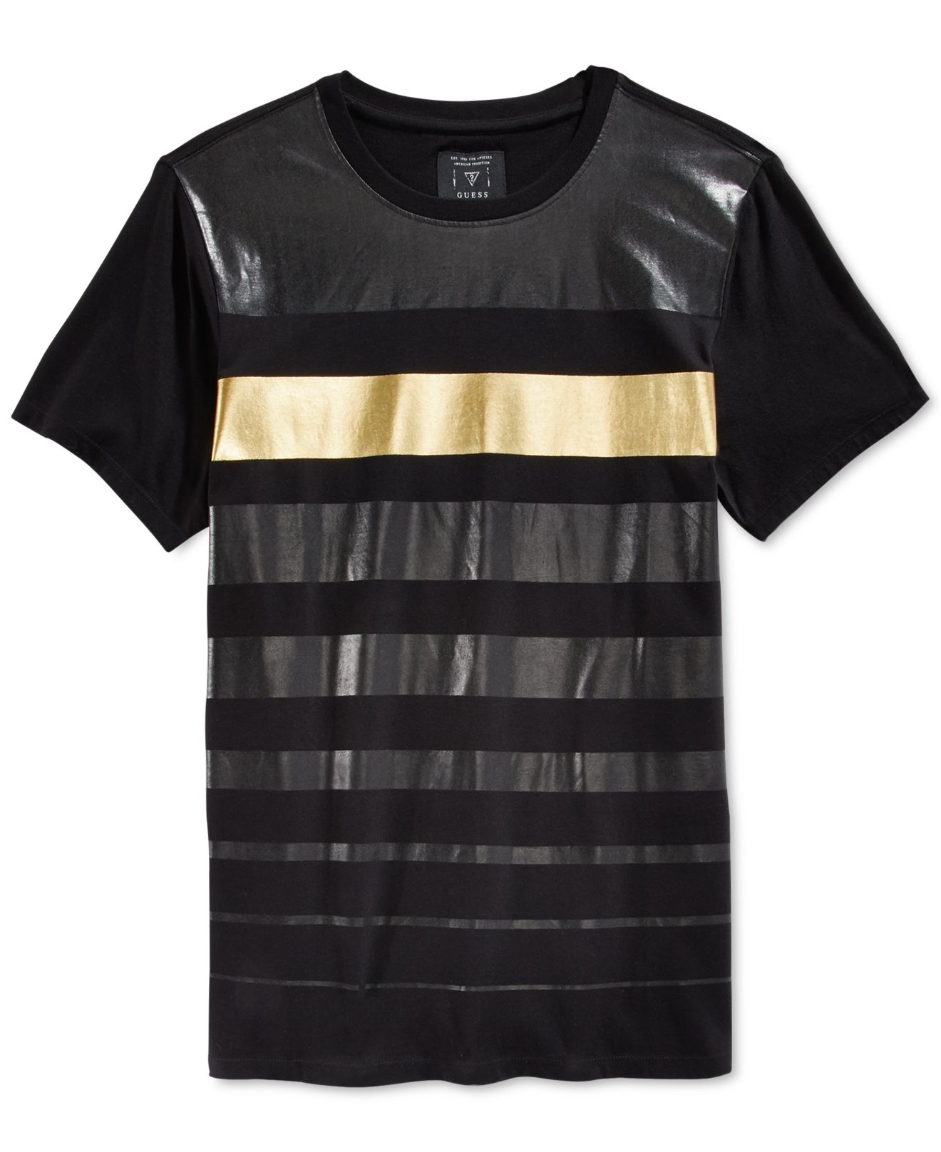 gold guess shirt