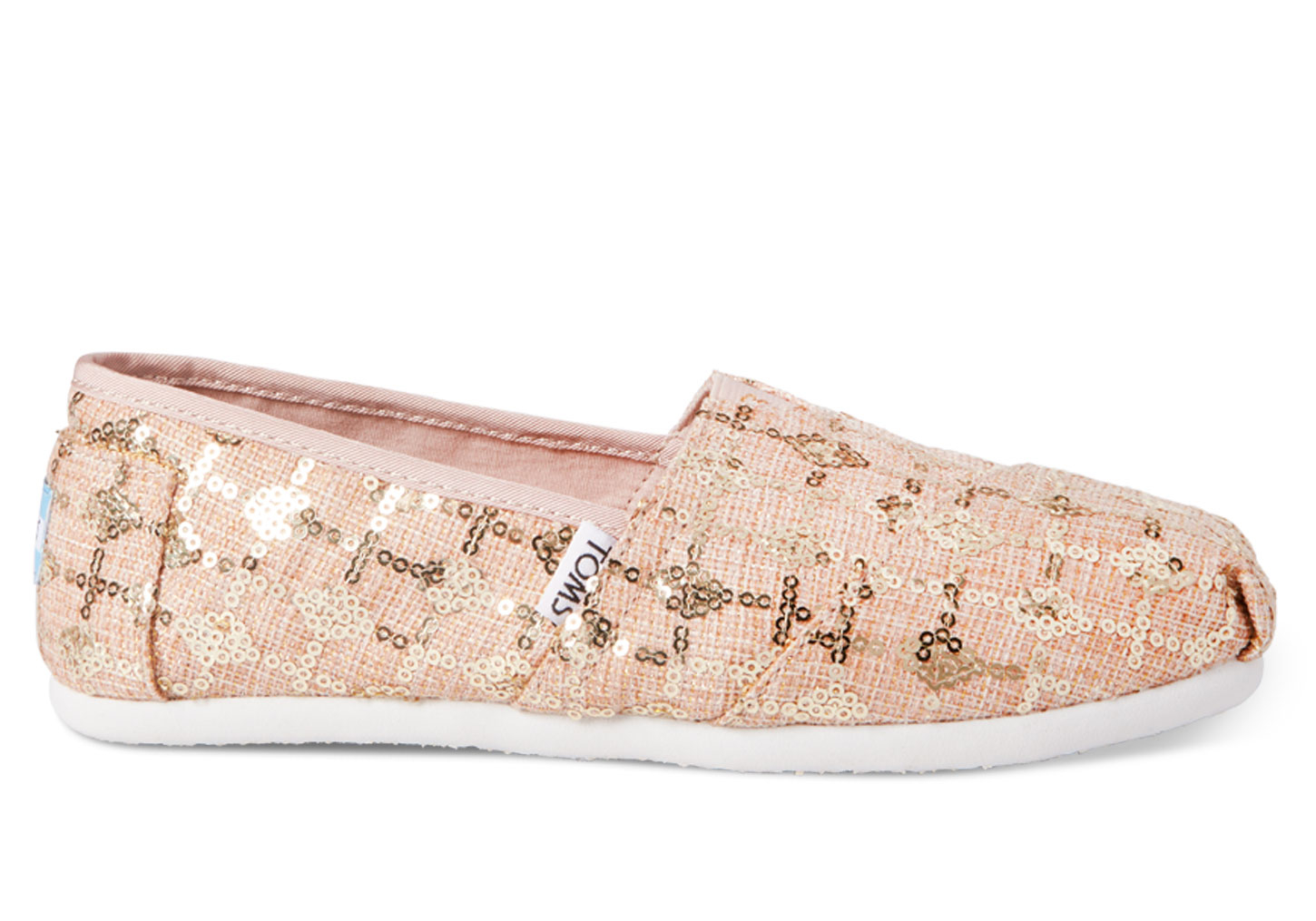 rose gold glitter toms