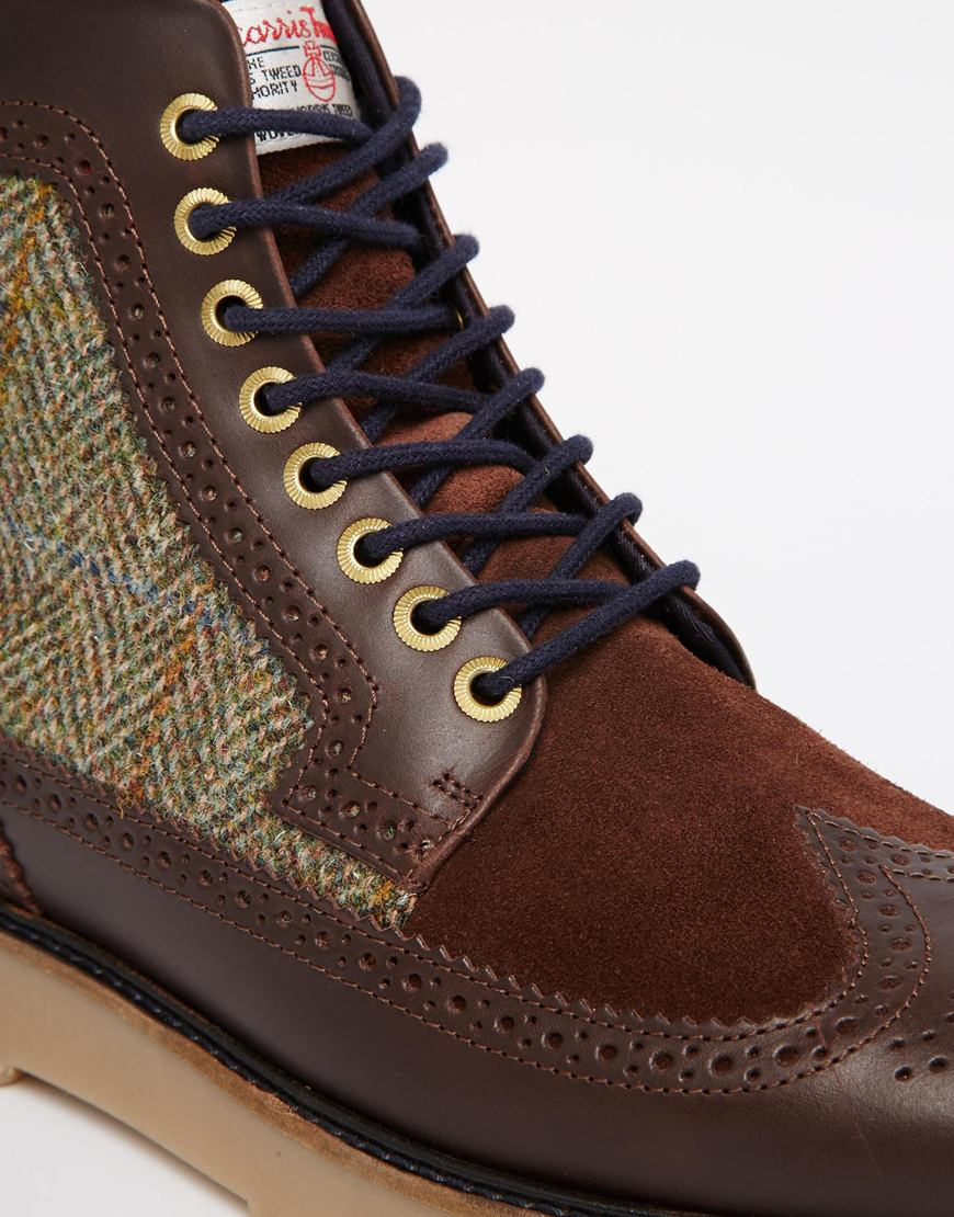 fred perry brogue boots