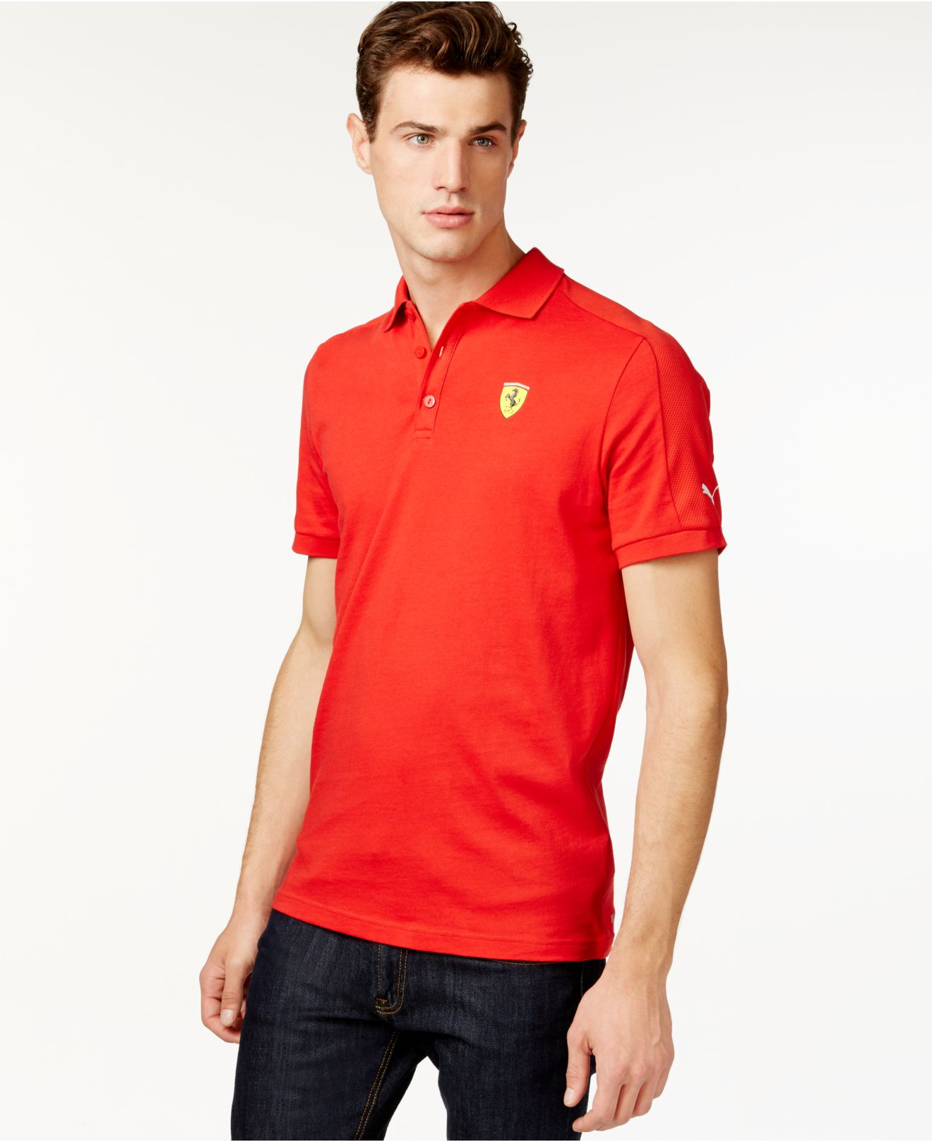 Lyst - Puma Men's Ferrari Polo Shirt in Red for Men