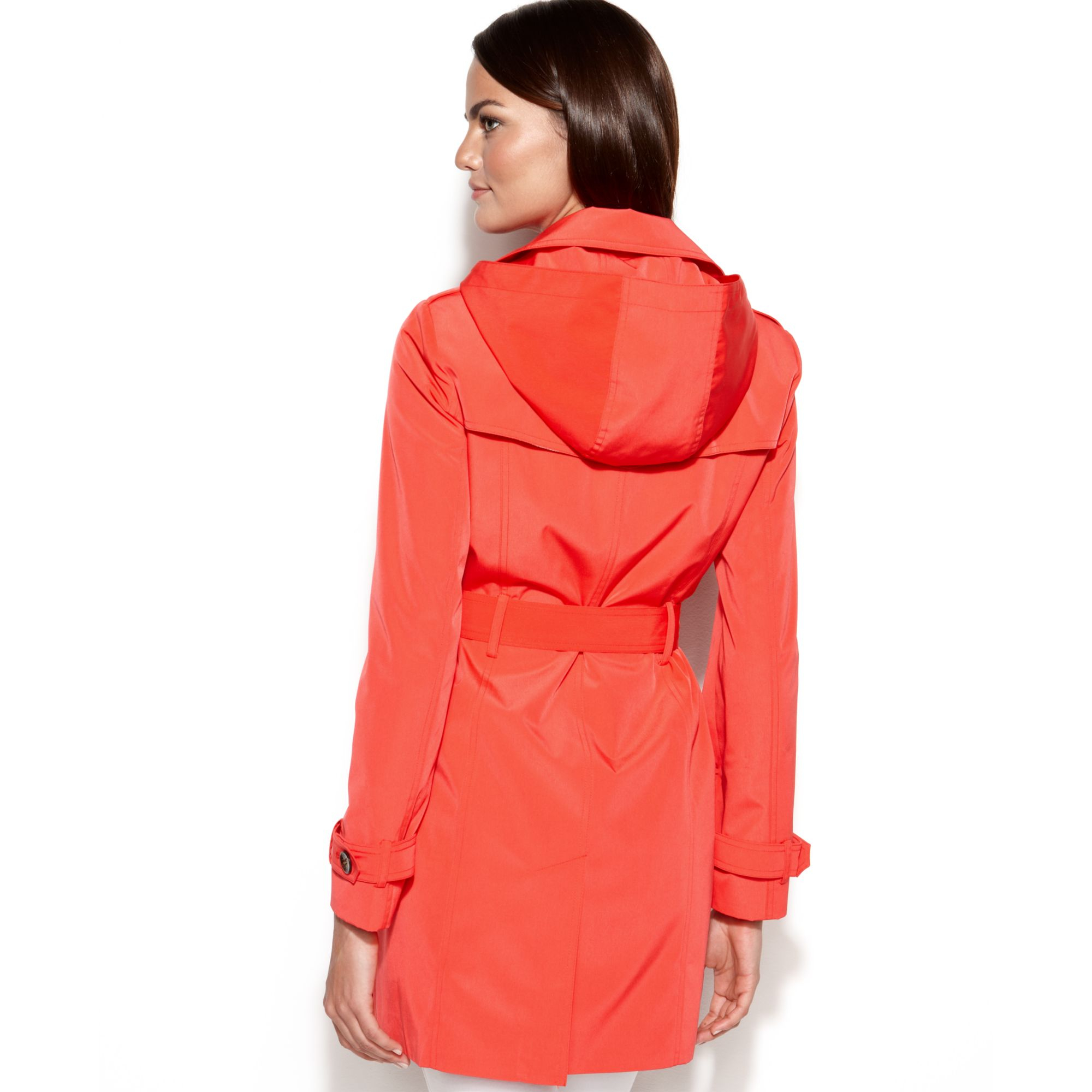 calvin klein trench coat with hood